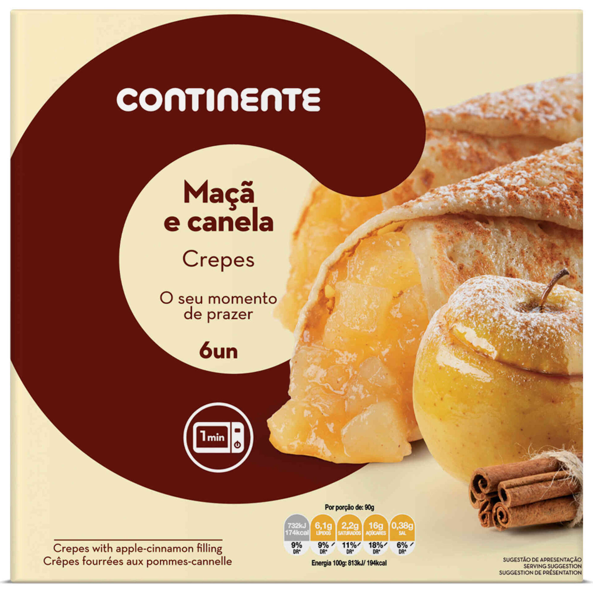 Crepes de Maçã e Canela