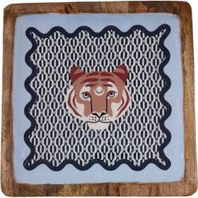 Prato Madeira Quadrado 30cm Tigre Prato Madeira Quadrado 30cm Tigre