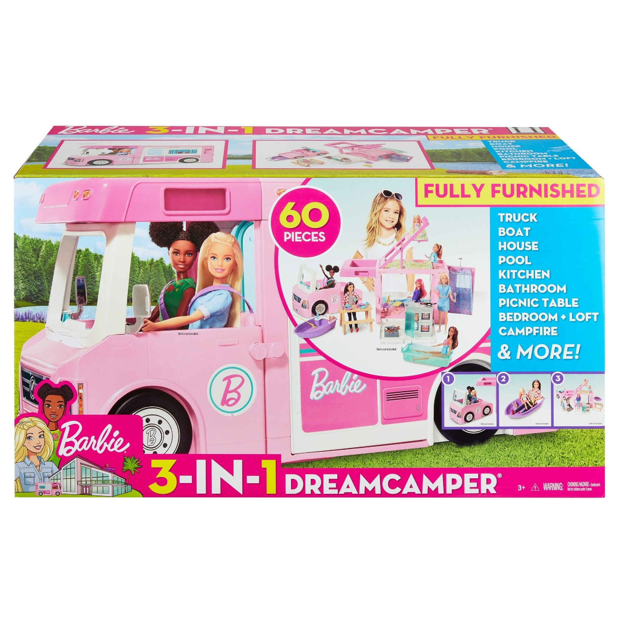 Veículo Barbie Caravana de Sonho 3 em 1 Veículo Barbie Caravana de Sonho 3 em 1