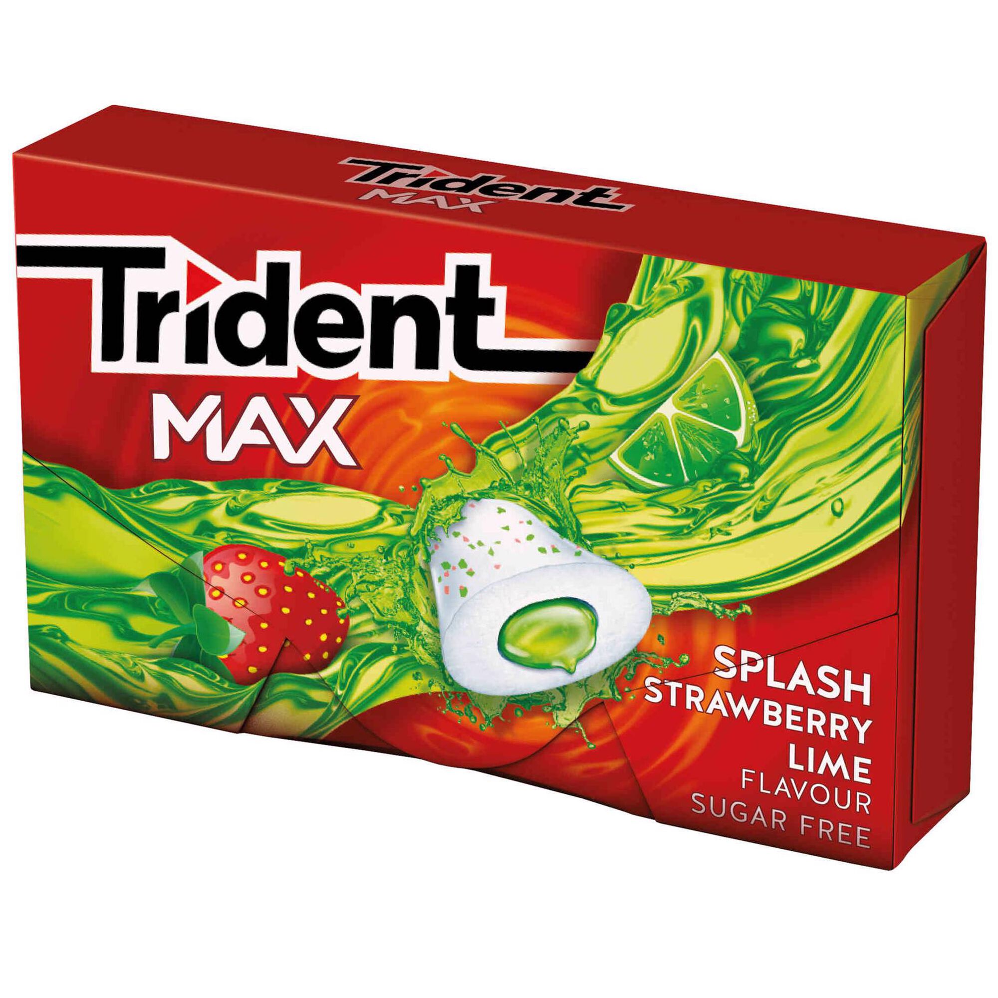 Pastilhas Elásticas Max Splash de Morango e Lima sem Açúcar Pastilhas Elásticas Max Splash de Morango e Lima sem Açúcar