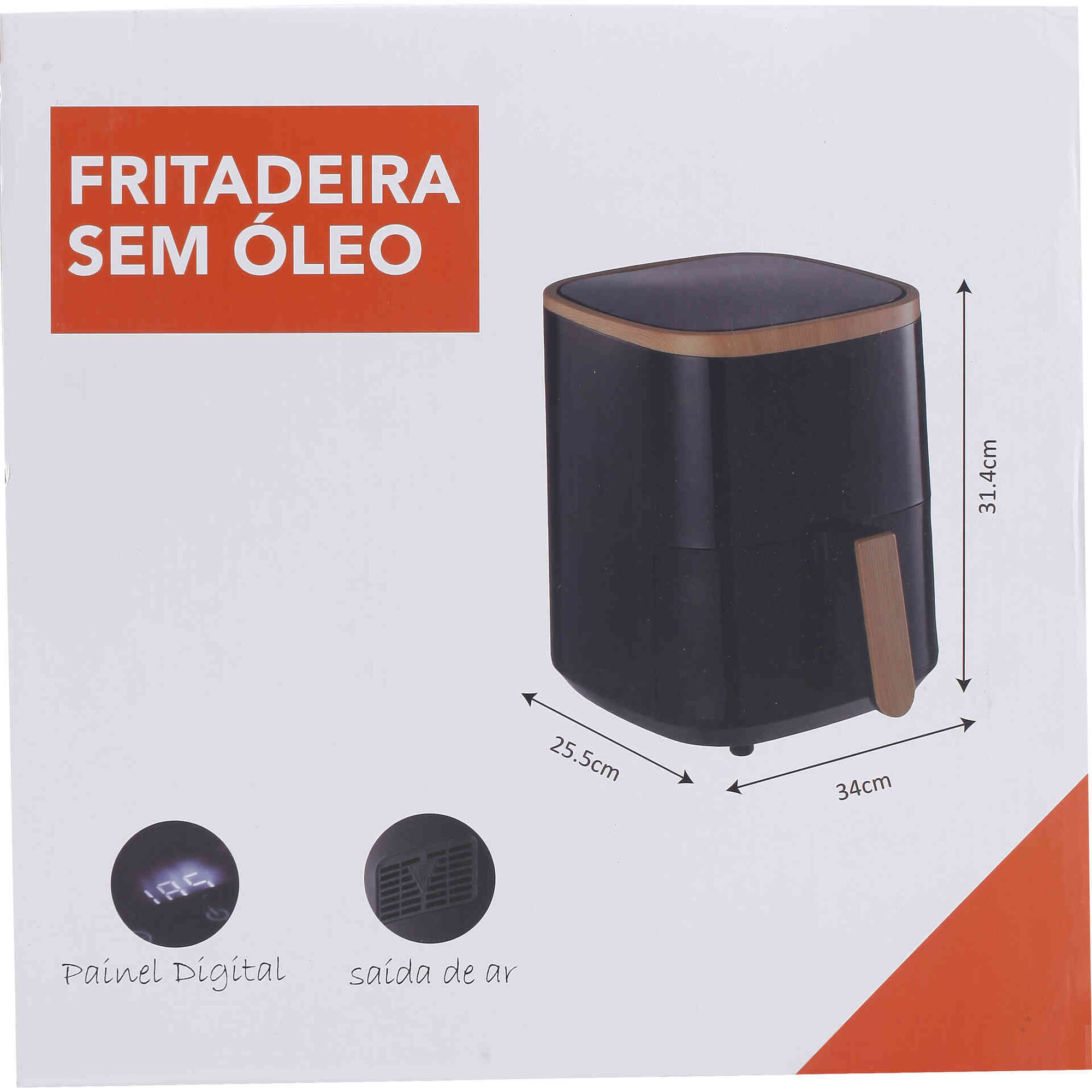 Fritadeira sem &Oacute;leo 4,3L Wood Bazar&atilde;o