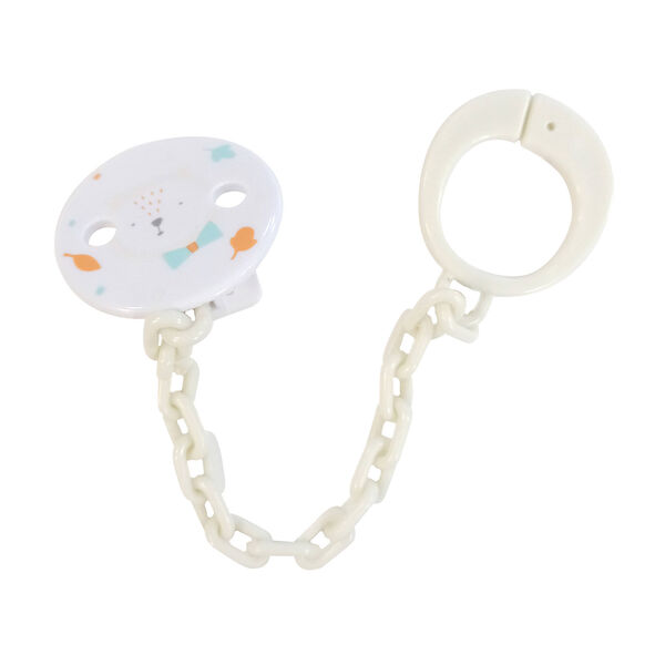 Prende Chupeta Branco Happy Bear
