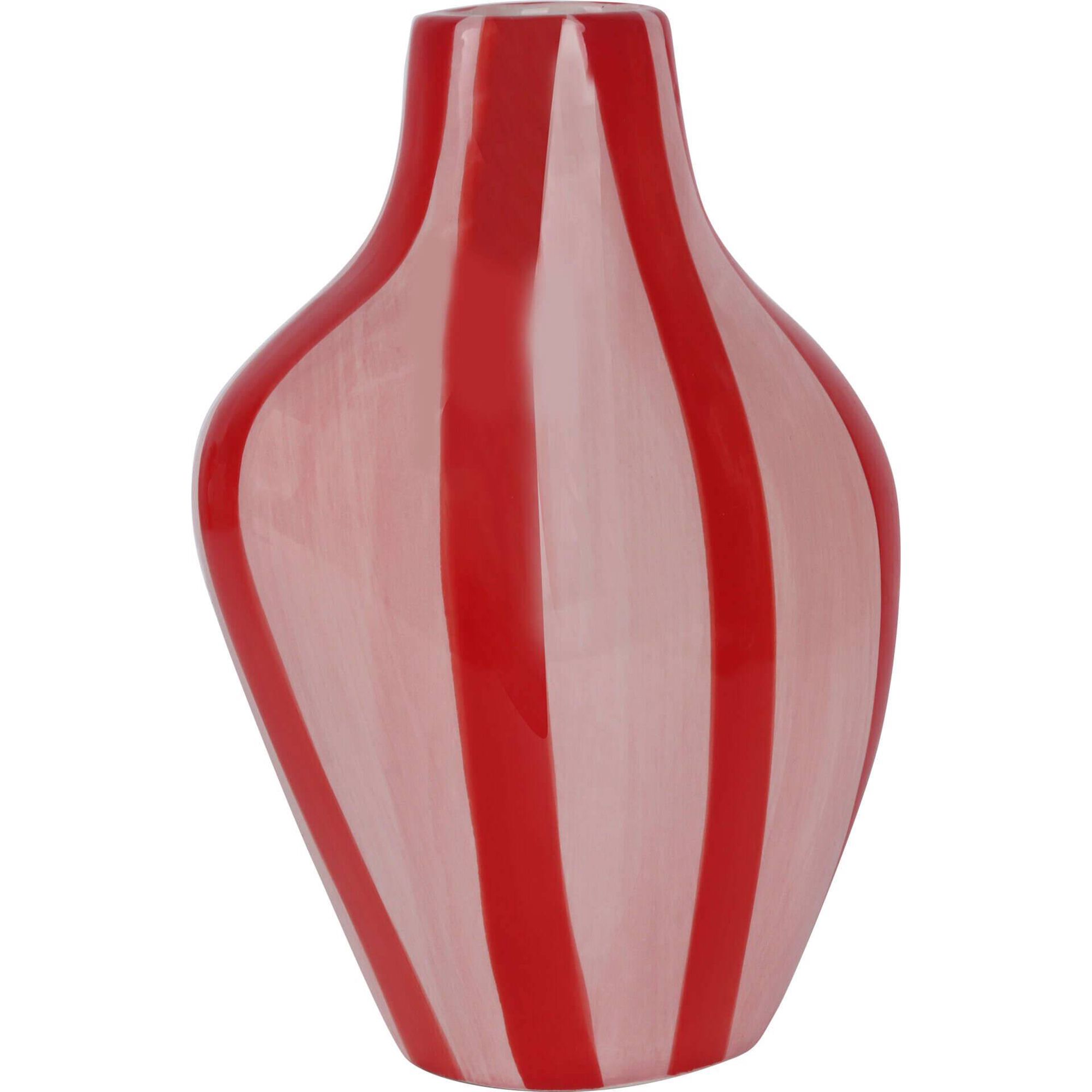 Jarra Riscas Rosa e Vermelha