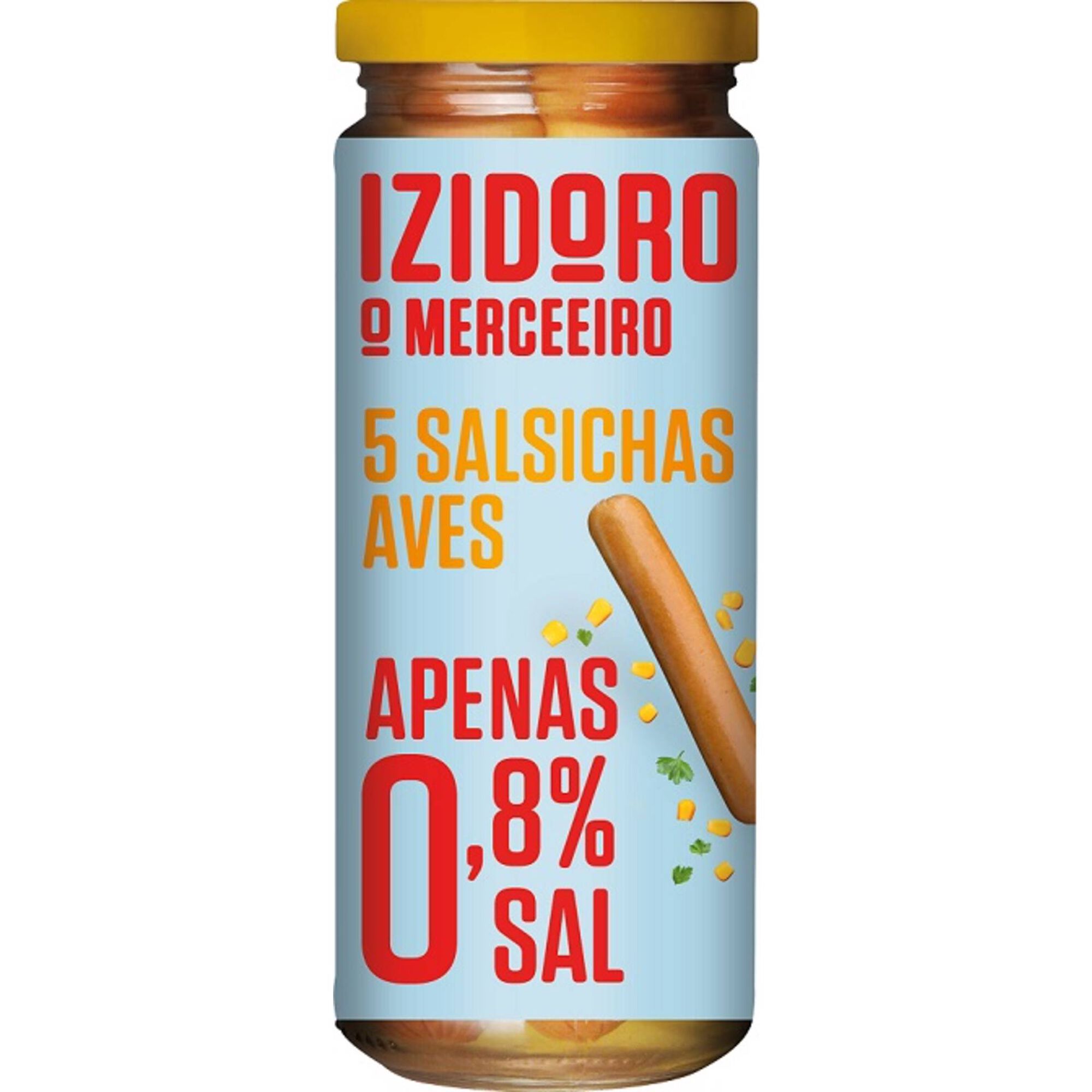 Salsichas de Aves Teor Sal Reduzido Frasco 5 un Salsichas de Aves Teor Sal Reduzido Frasco 5 un