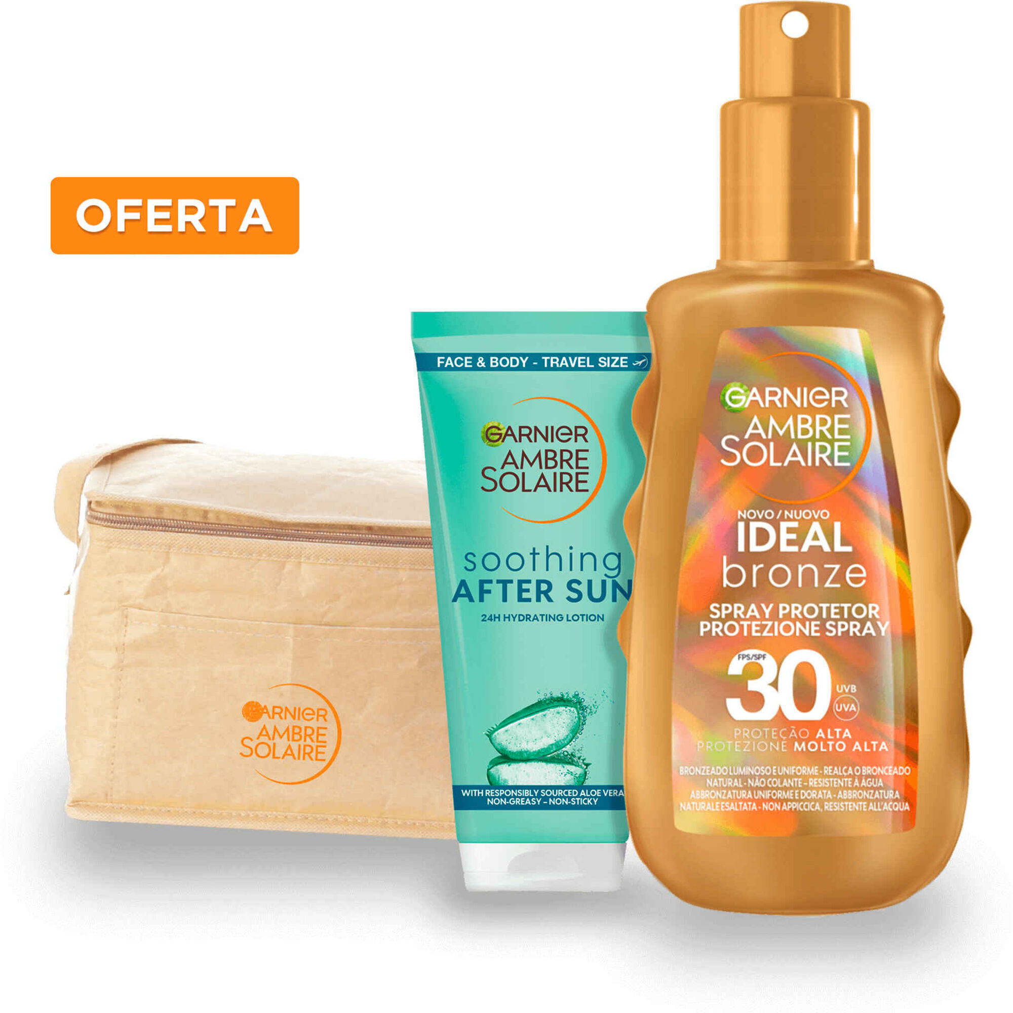 Conjunto Ambre Solaire Rotina Bronze + Oferta Lancheira