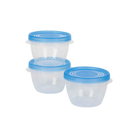 Conjunto 3 Caixas Herm&eacute;ticas Pl&aacute;sticas 500ml Fresh Kasa