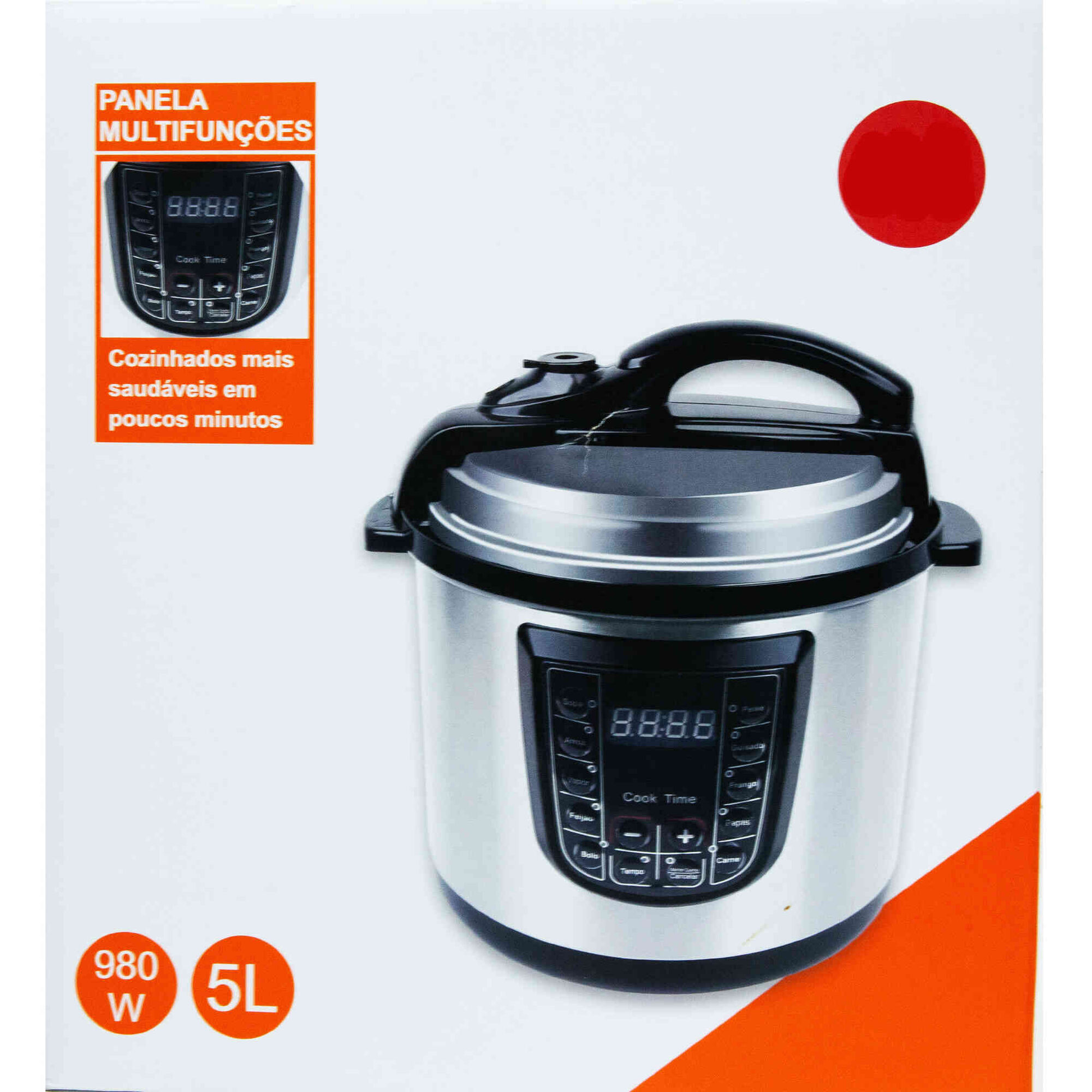 Panela Autom&aacute;tica Multifun&ccedil;&otilde;es Preta 5L Bazar&atilde;o