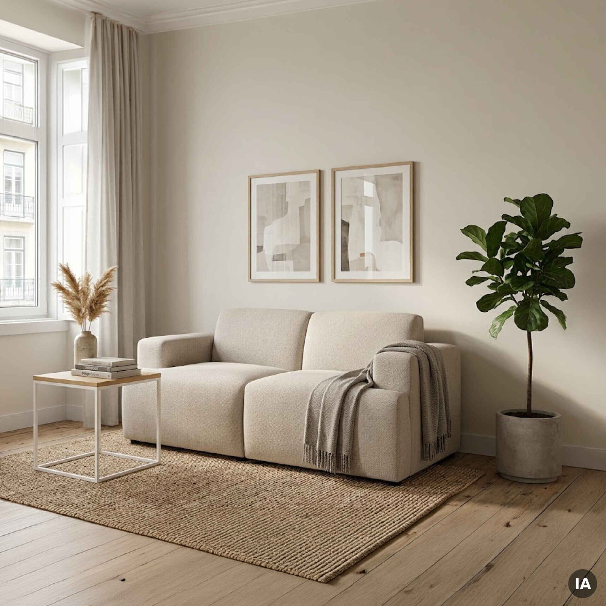 Sof&aacute; 2 Lugares Cinza Urban Kasa