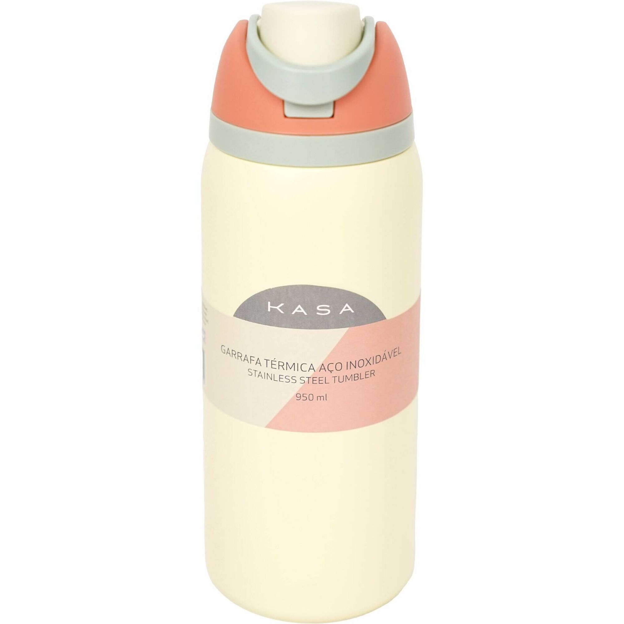 Garrafa T&eacute;rmica 950ml Bege Kasa