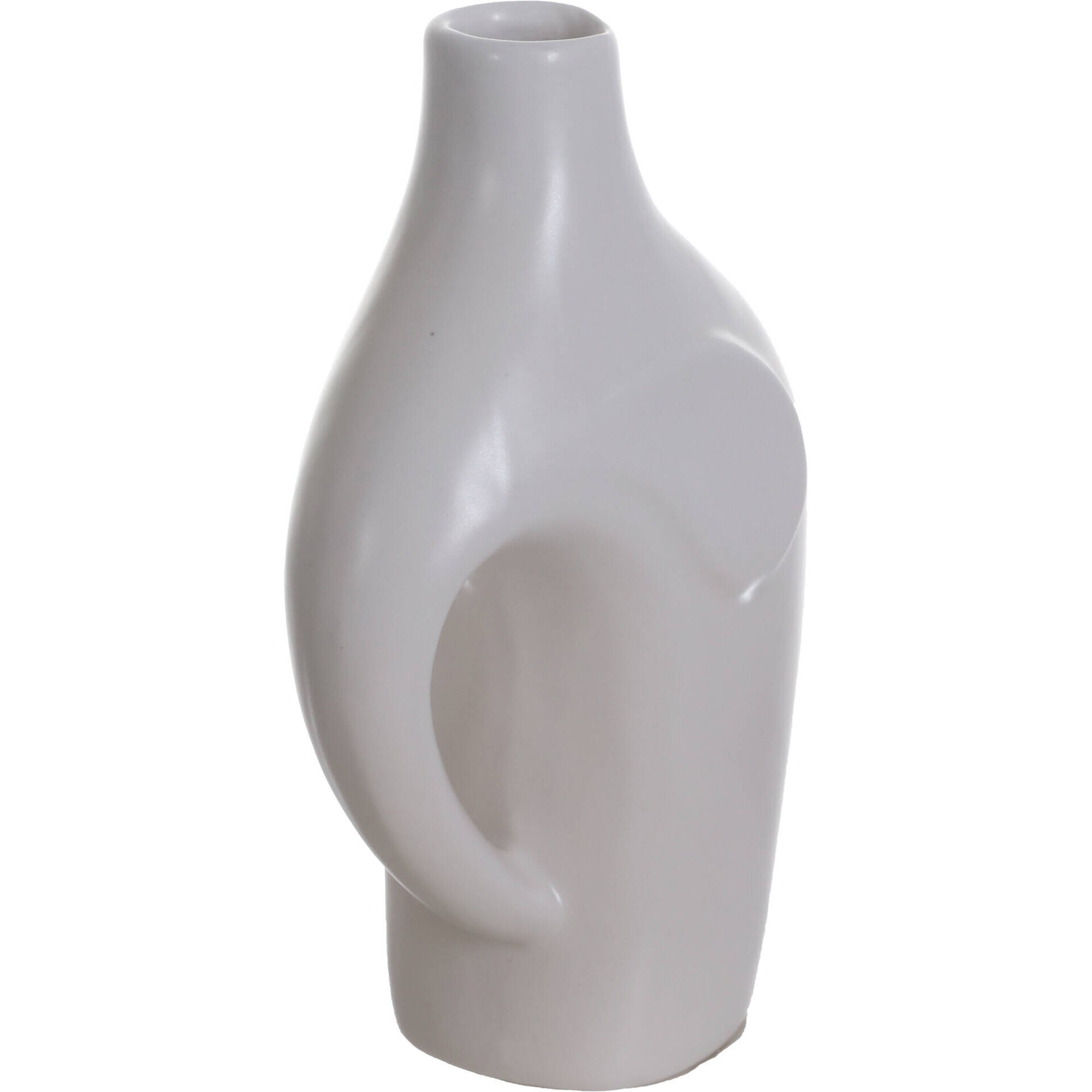 Jarra 16cm Branca com Orifício Lateral