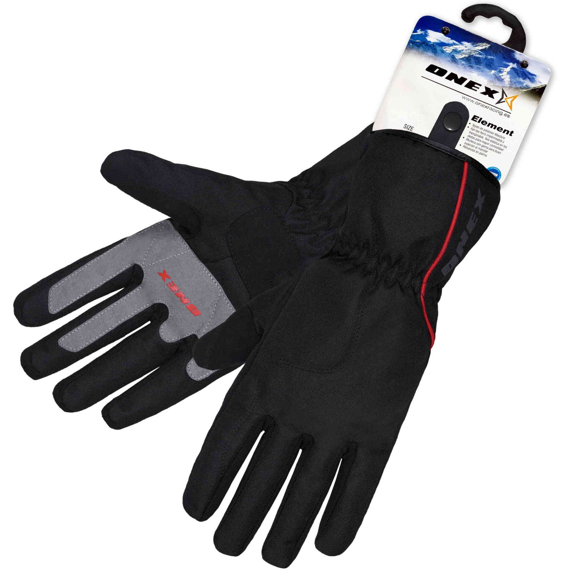 Luvas Moto Tecido Inverno Pretas Tam. L