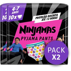 Fraldas Cueca Ninjamas Coração 17-30kg T7 Dodot