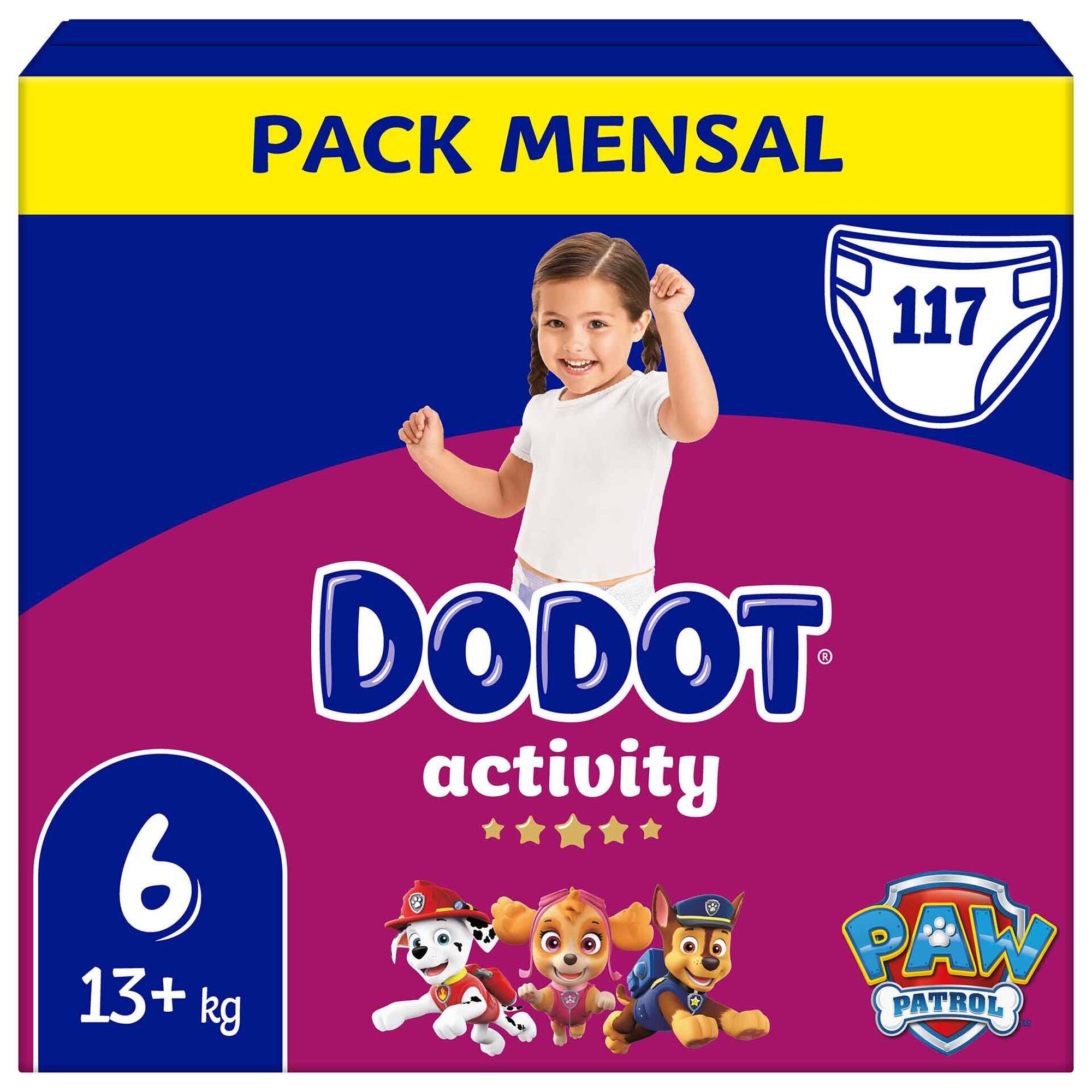 Box Fraldas Activity XXL +13kg T6 Dodot