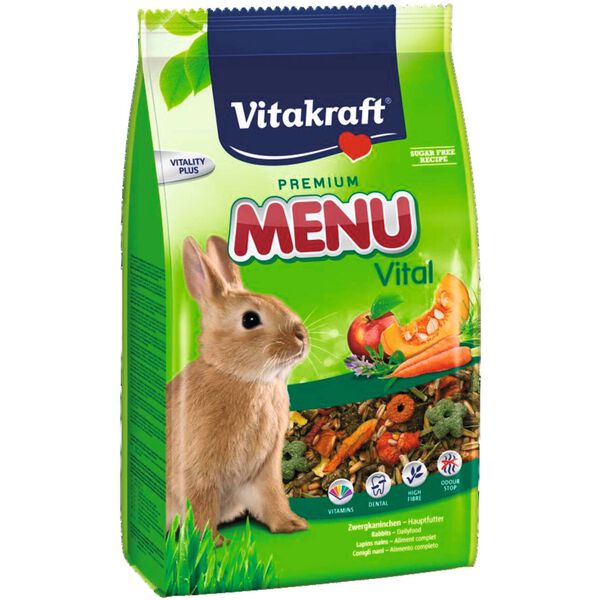 Comida para Coelho Anão Premium Menu Vitakraft