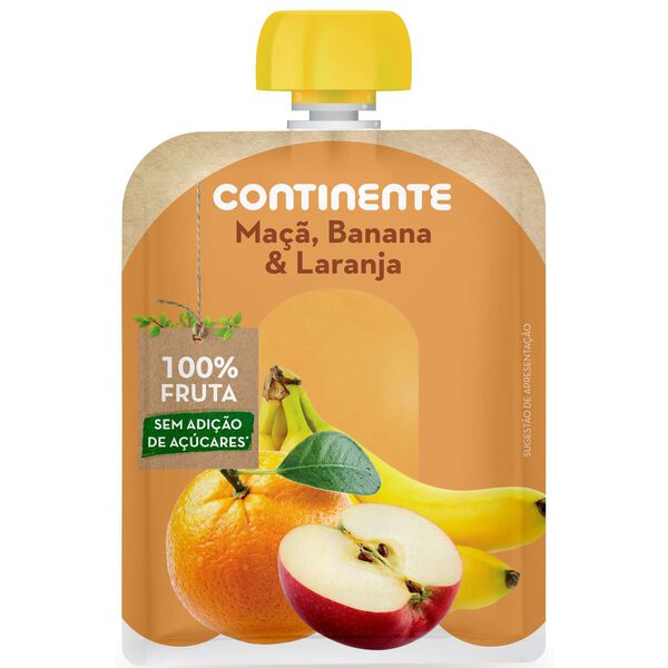 Saqueta de Fruta Maçã, Banana e Laranja +8M Continente
