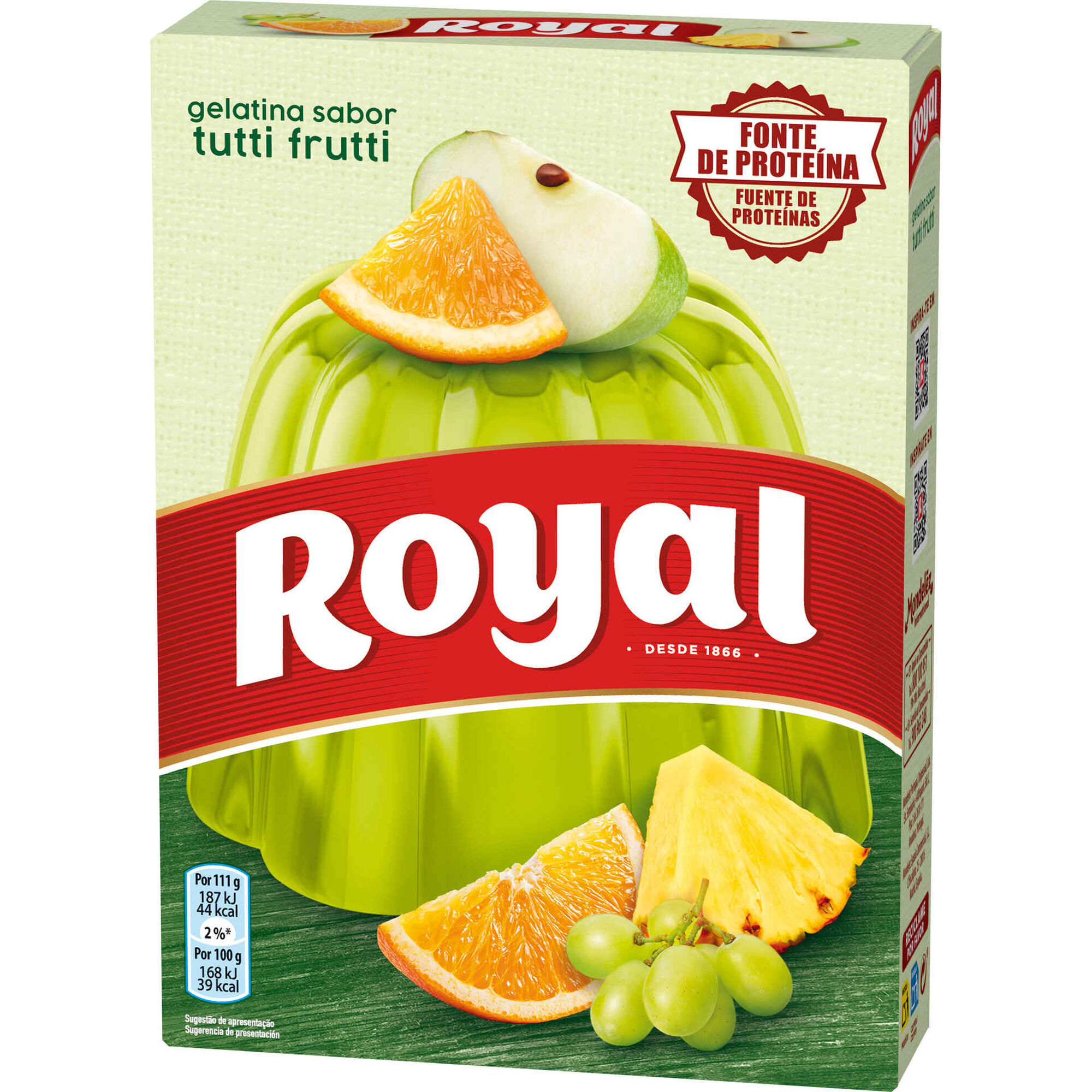Gelatina em P&oacute; de Tutti-Frutti Royal