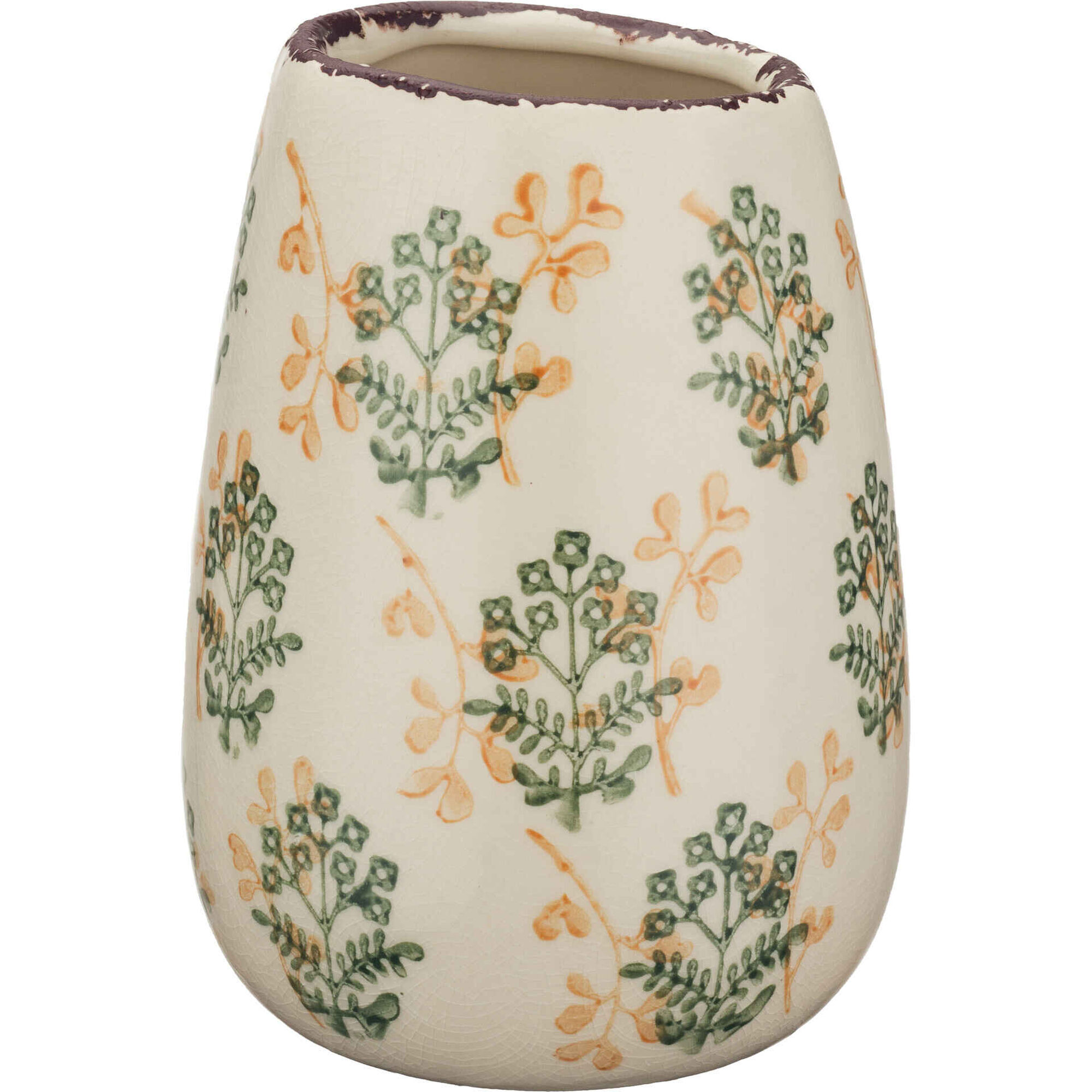 Jarra Flores Vintage 13,8x19cm Bege Kasa