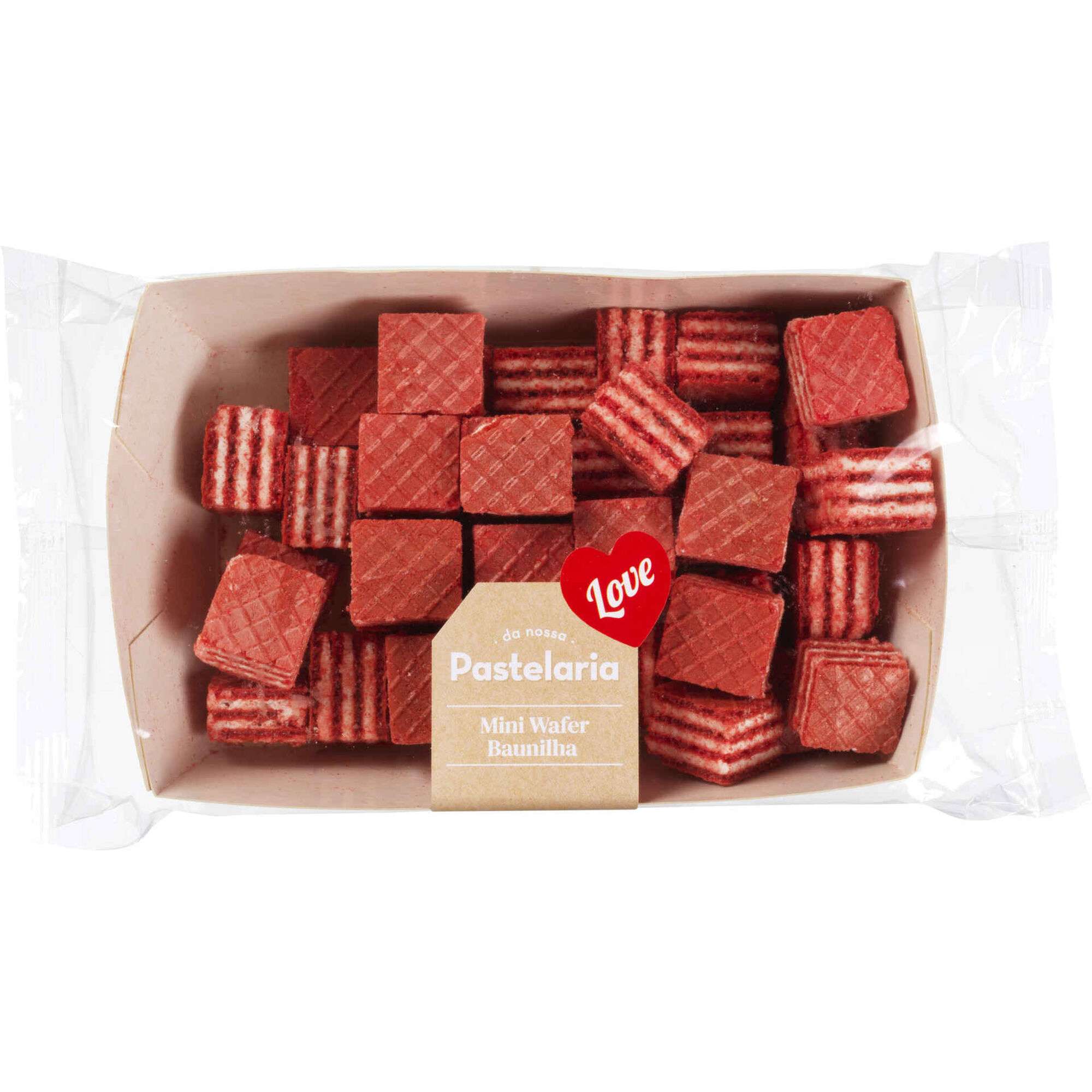 Mini Wafers de Red Velvet Da Nossa Pastelaria