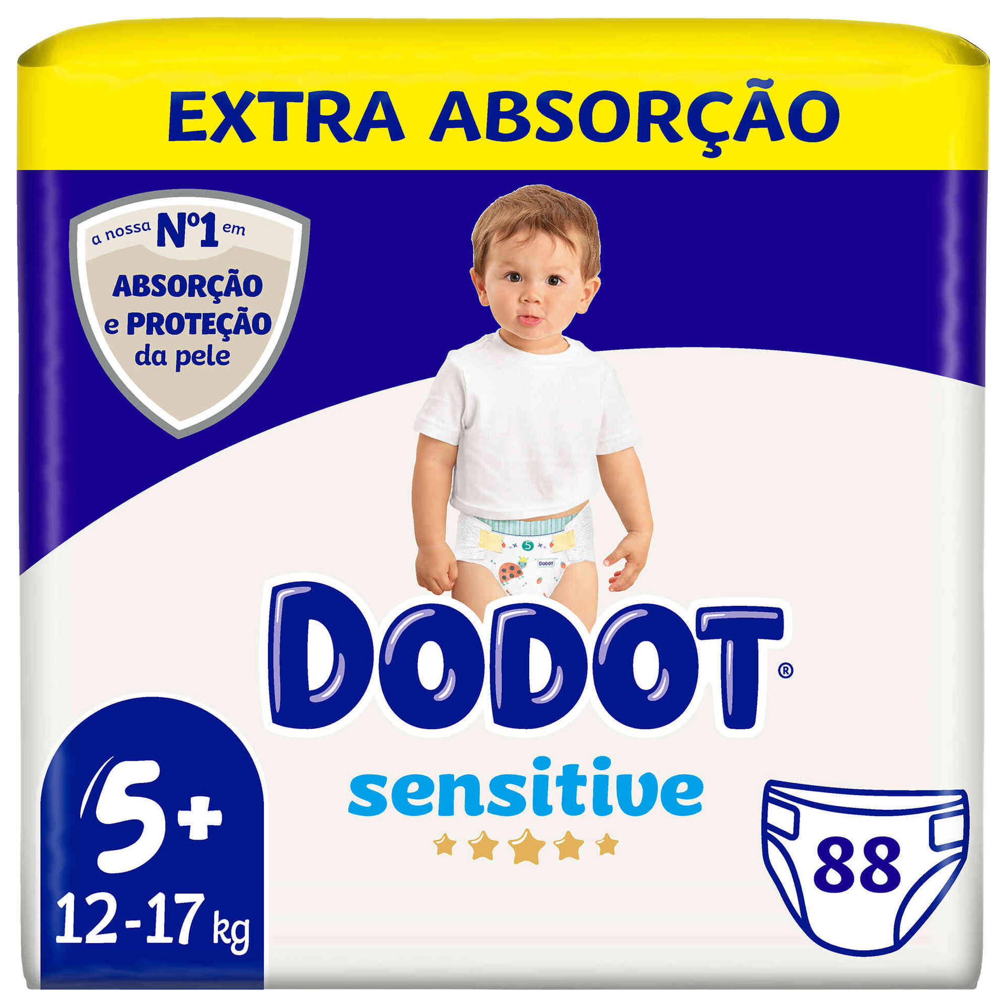 Fraldas Sensitive Extra 12-17kg T5+