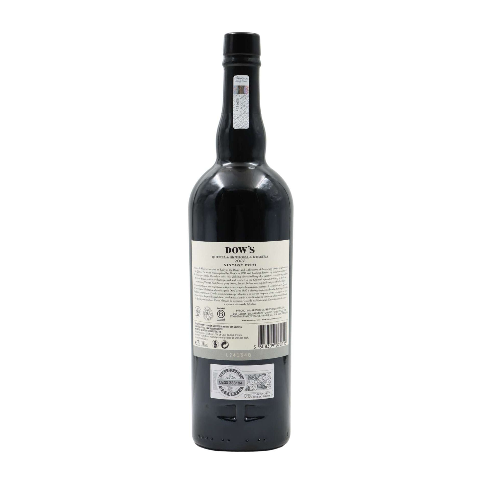 Dow'S Quinta Senhora Da Ribeira Vinho Do Porto Vintage 2022