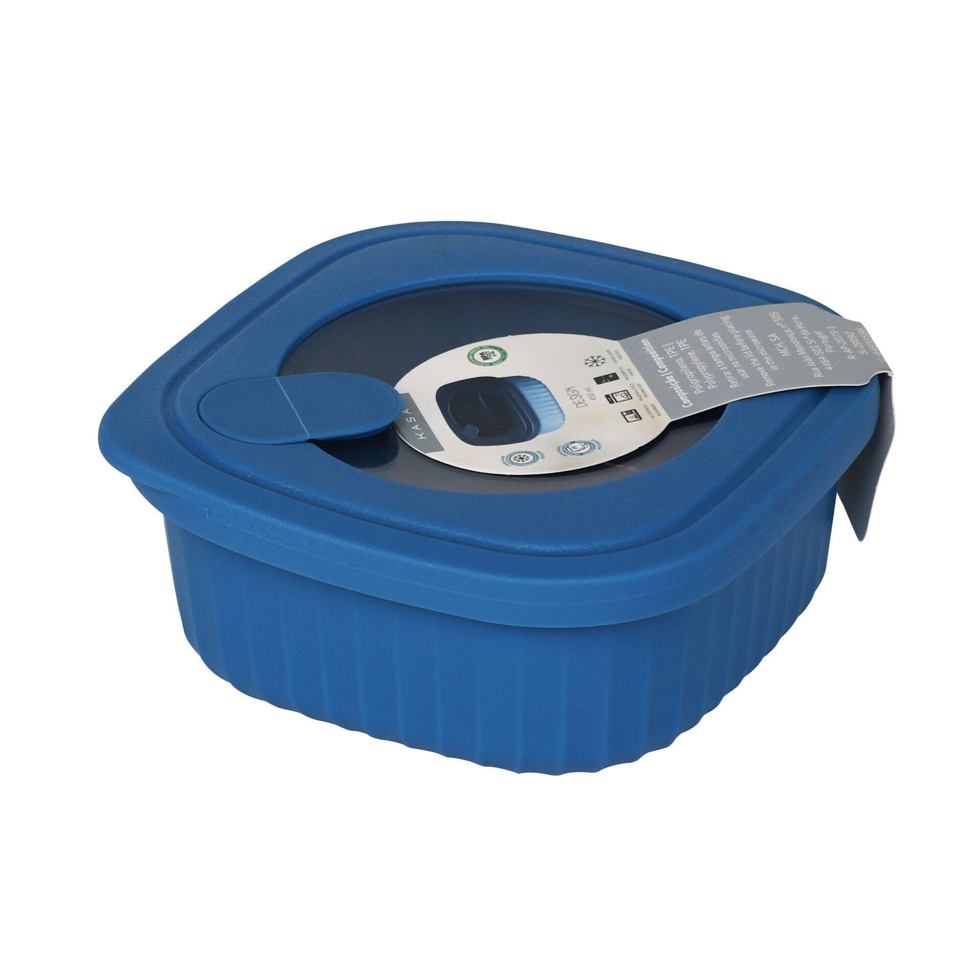 Caixa Herm&eacute;tica 0,45L Azul Design Kasa