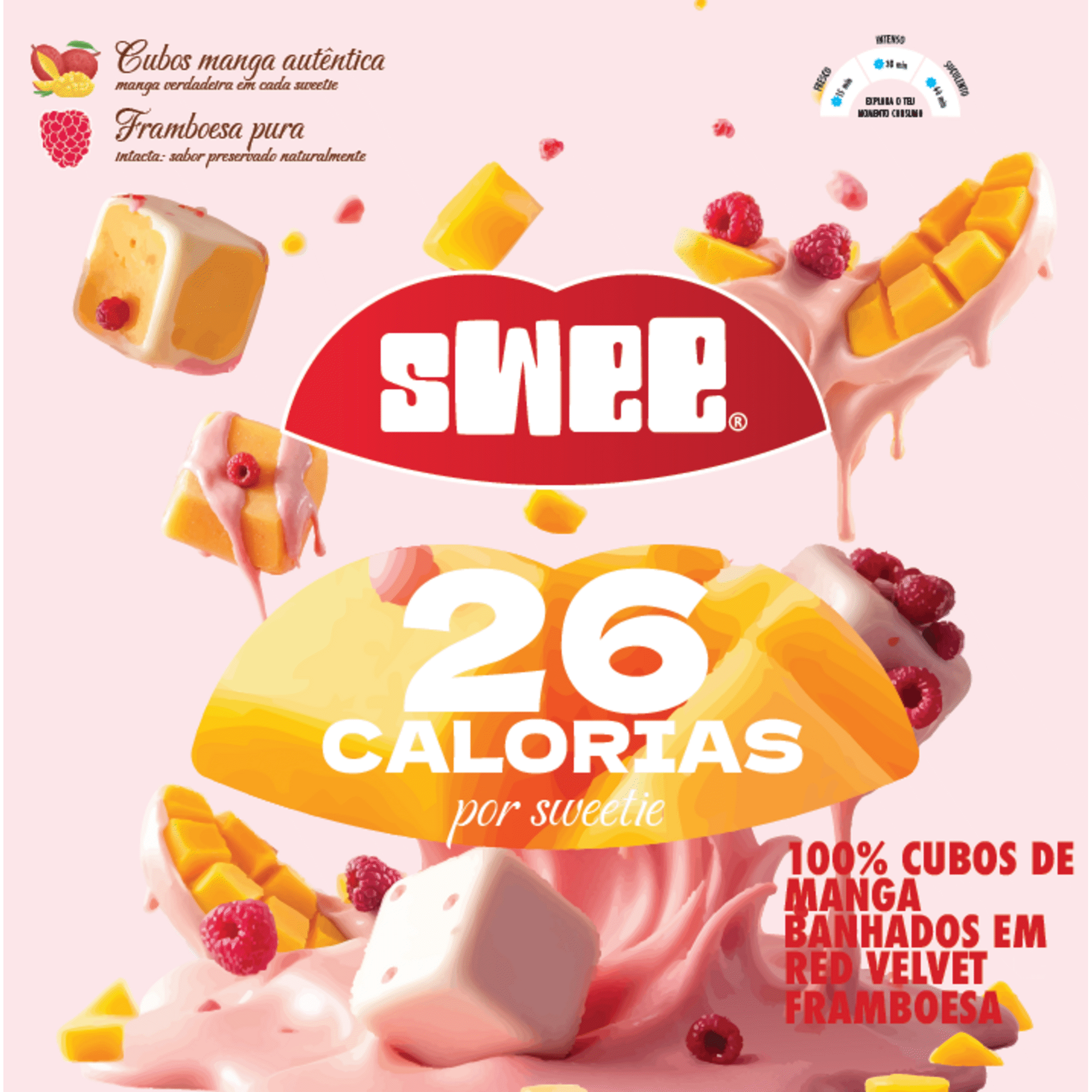 Cubos de Manga e Framboesa Swee