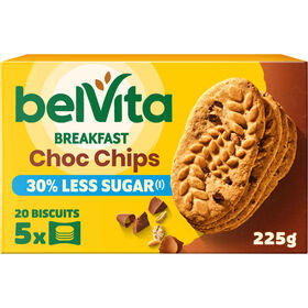 Bolachas de Cereais com Pepitas de Chocolate com Menos 30% de A&ccedil;&uacute;car Belvita