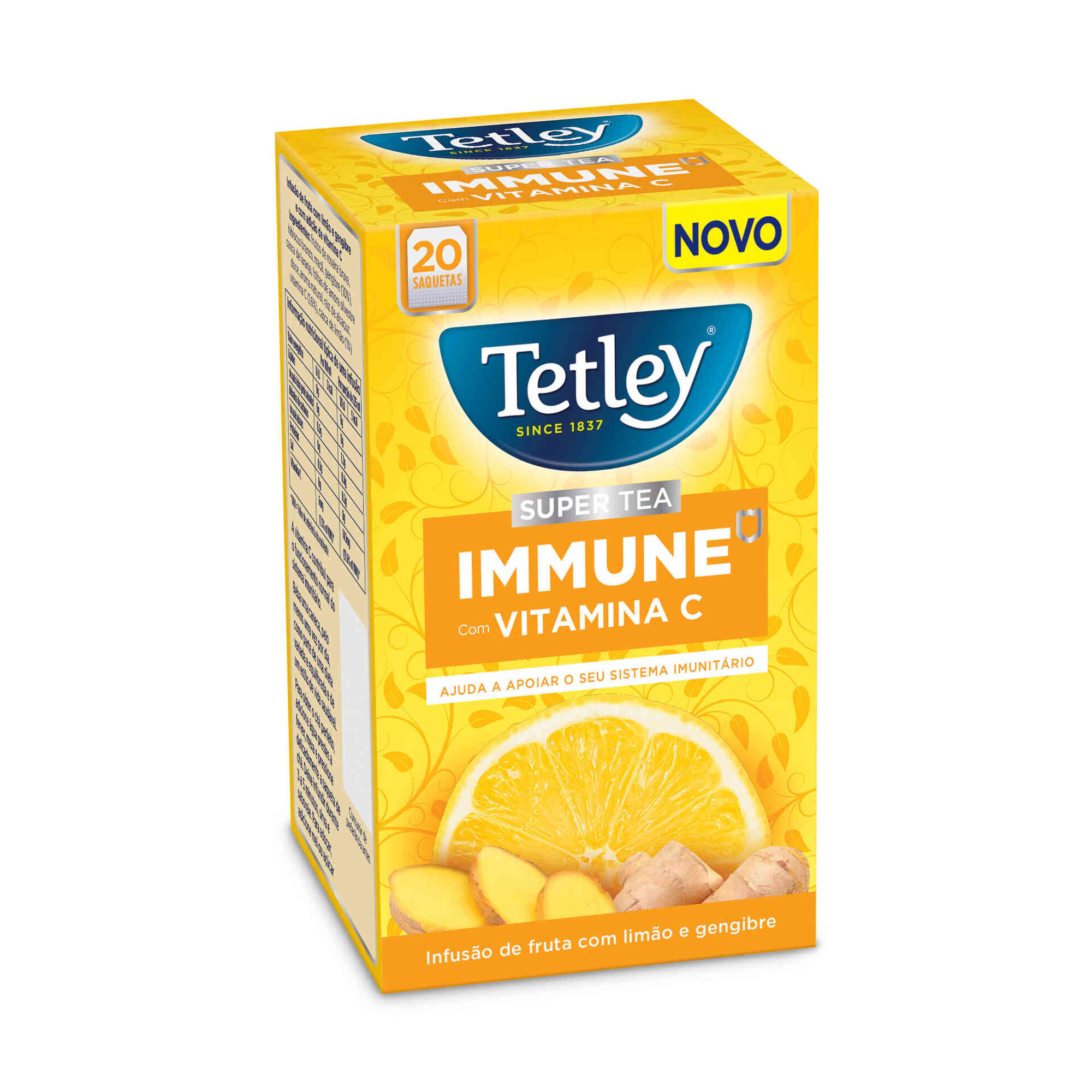 Infusão Limão e Gengibre com Vitamina C Immune Saquetas