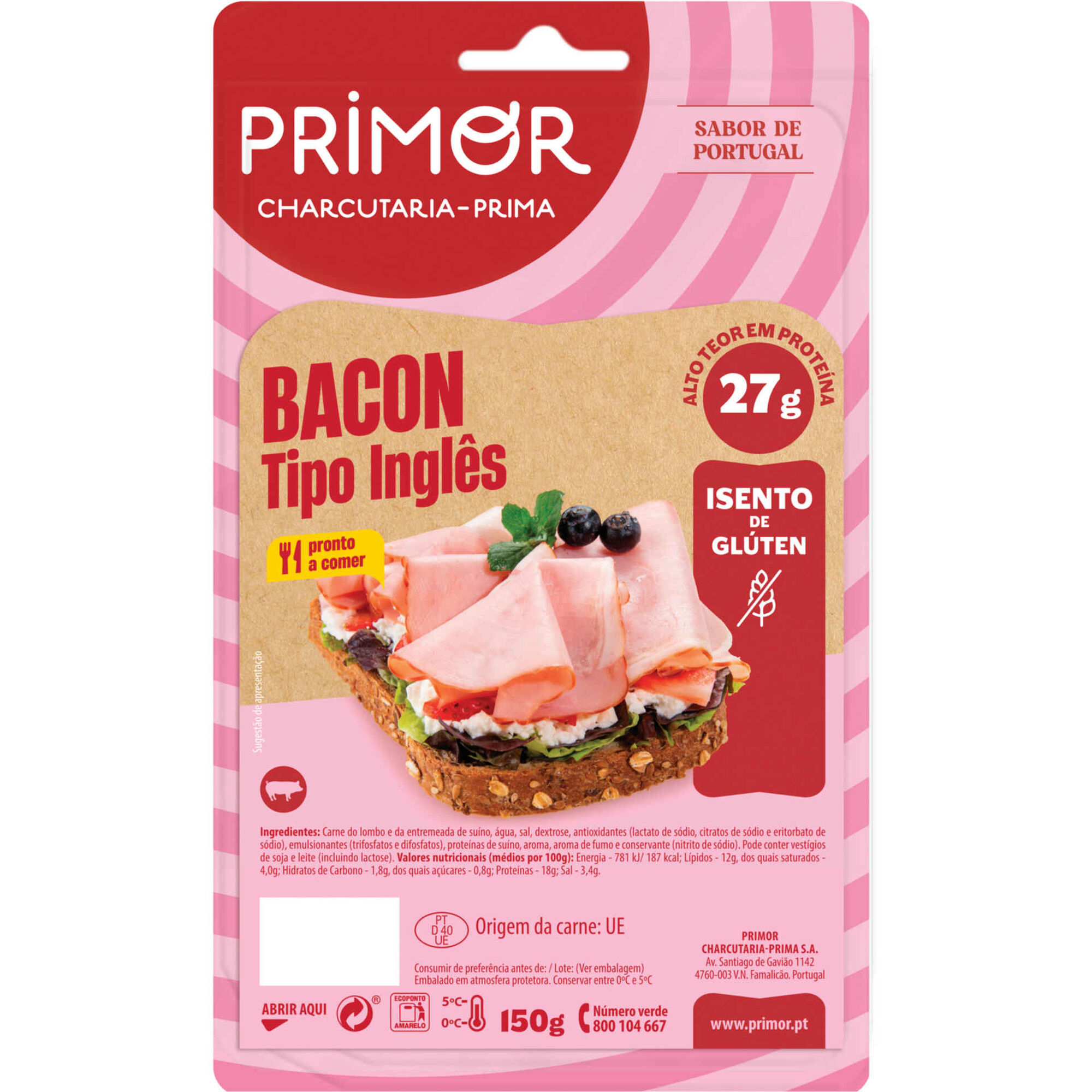 Bacon Inglês Fatiado Bacon Inglês Fatiado