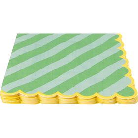 Conjunto 16 Guardanapos Riscas Verdes Kasa