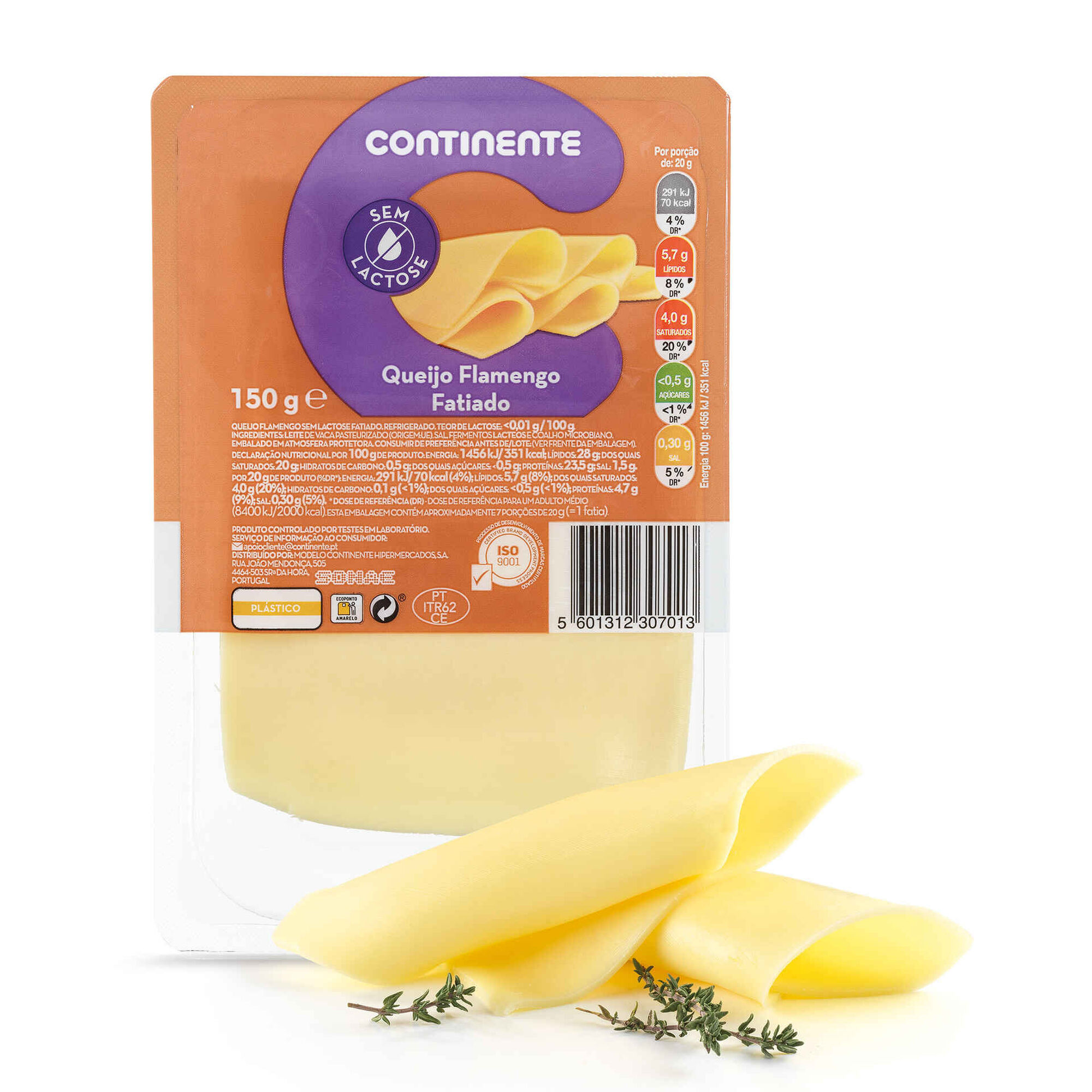 Queijo Flamengo sem Lactose Fatiado