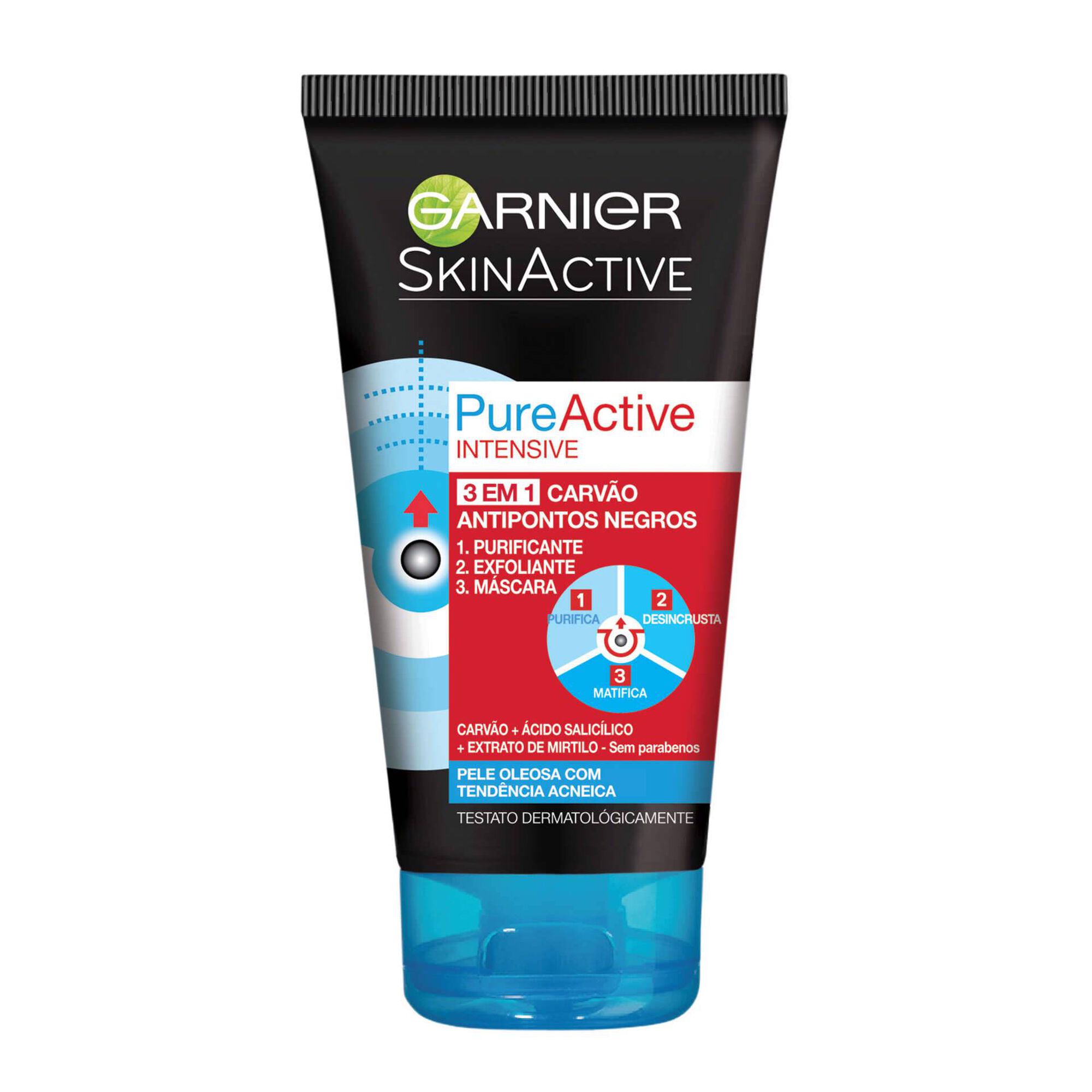 Máscara Facial Pure Active Intensive 3 em 1 Carvão