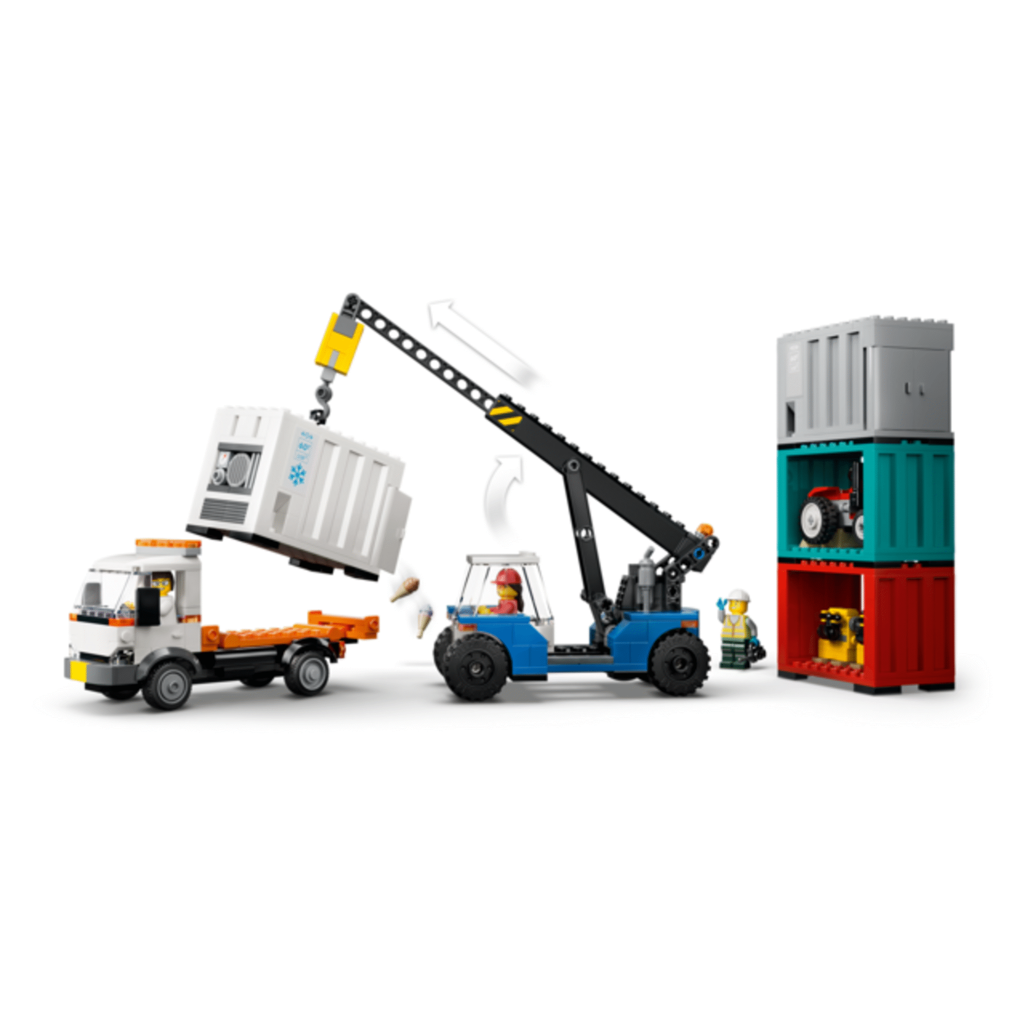 LEGO City - Porto de Comboios de Mercadoria com Grua e Cami&atilde;o - 60509