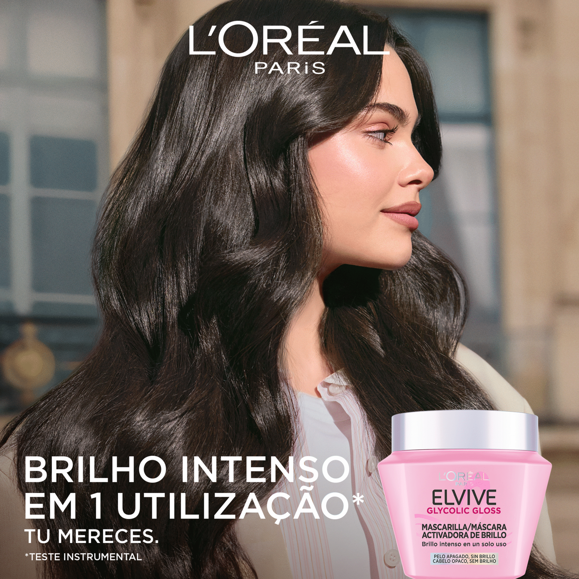 M&aacute;scara Cabelo Glycolic Gloss L'Or&eacute;al Paris Elvive