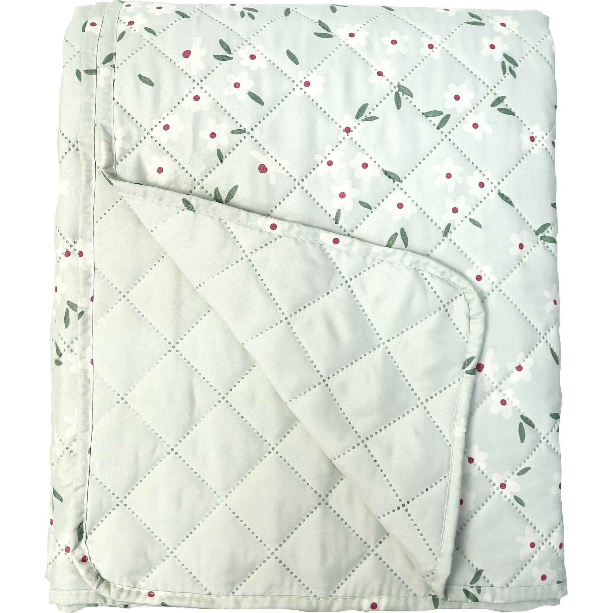 Colcha Flores Verde Kasa