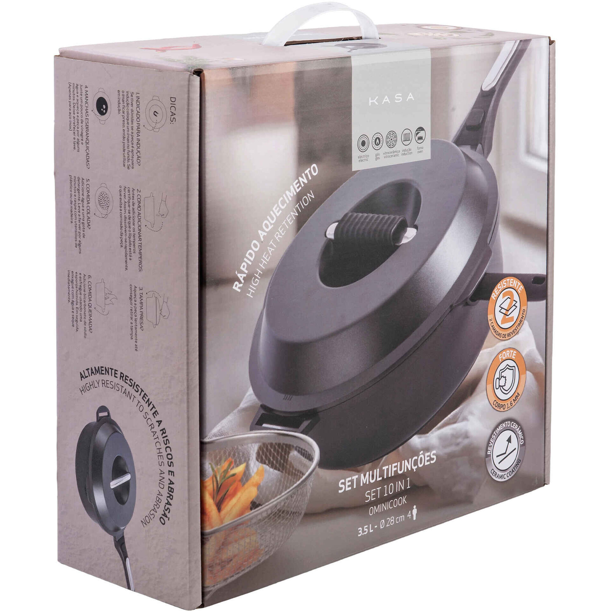 Set Multifun&ccedil;&otilde;es 10 em 1 Omnicook Preto Kasa