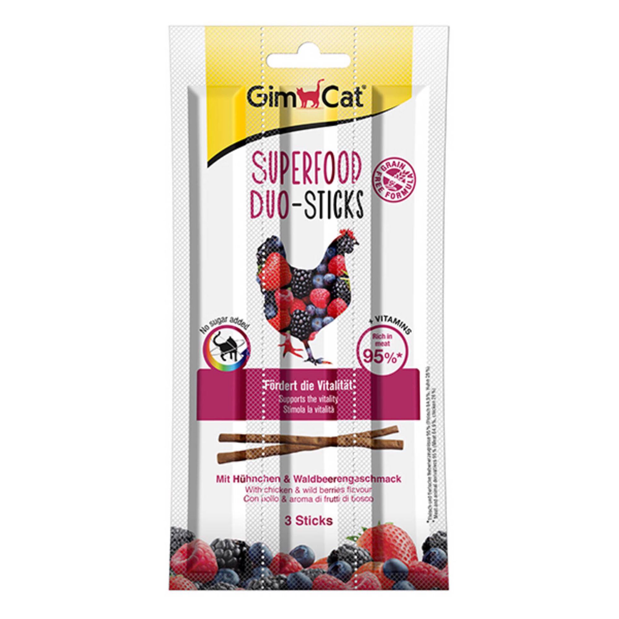 Sticks para Gato Frango e Frutos Silvestres Sticks para Gato Frango e Frutos Silvestres