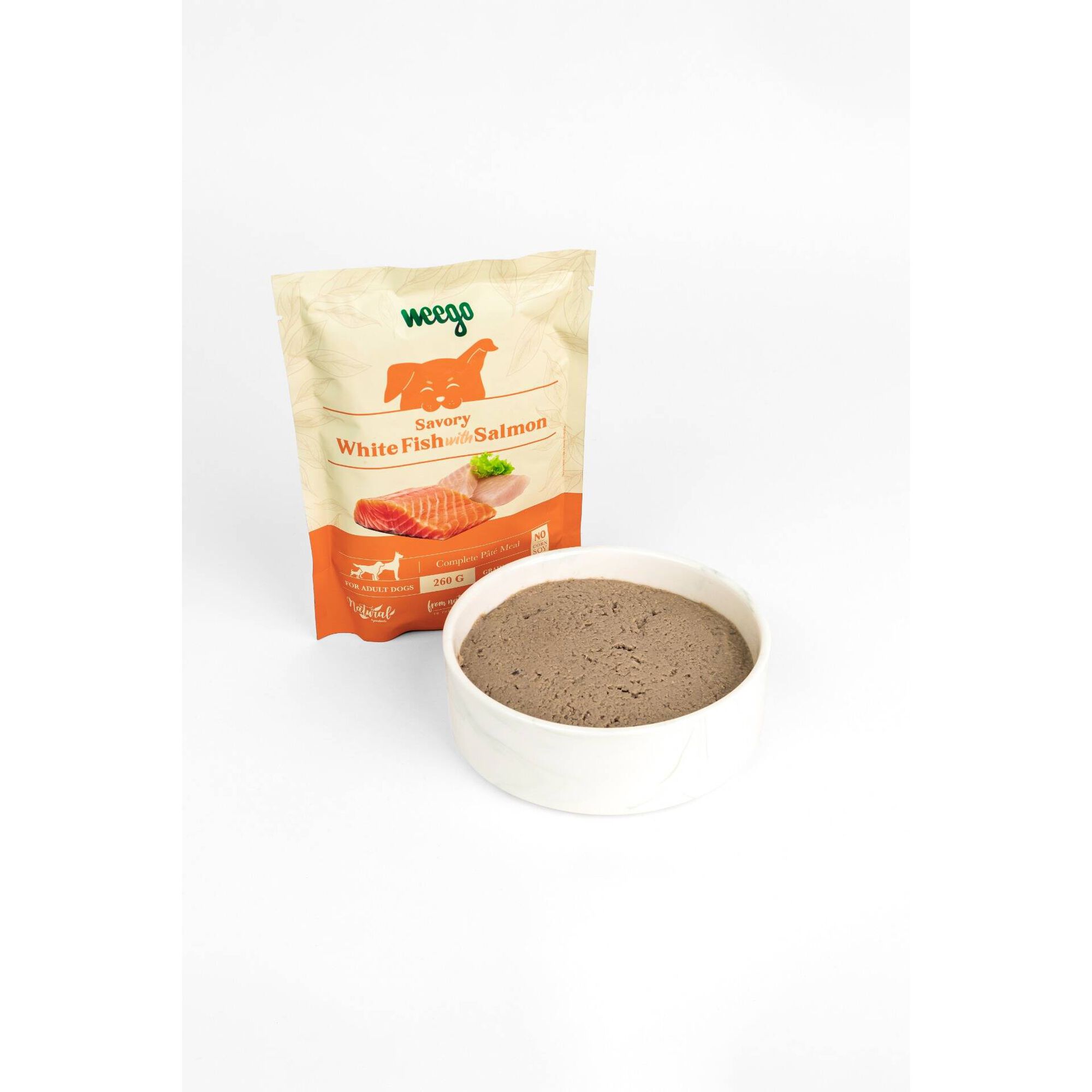 Comida H&uacute;mida para C&atilde;o Peixe e Salm&atilde;o Weego
