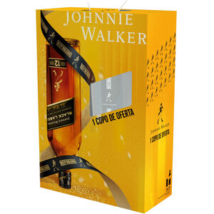 Johnnie Walker Whisky Scotch Black Label 12 Anos com Copo
