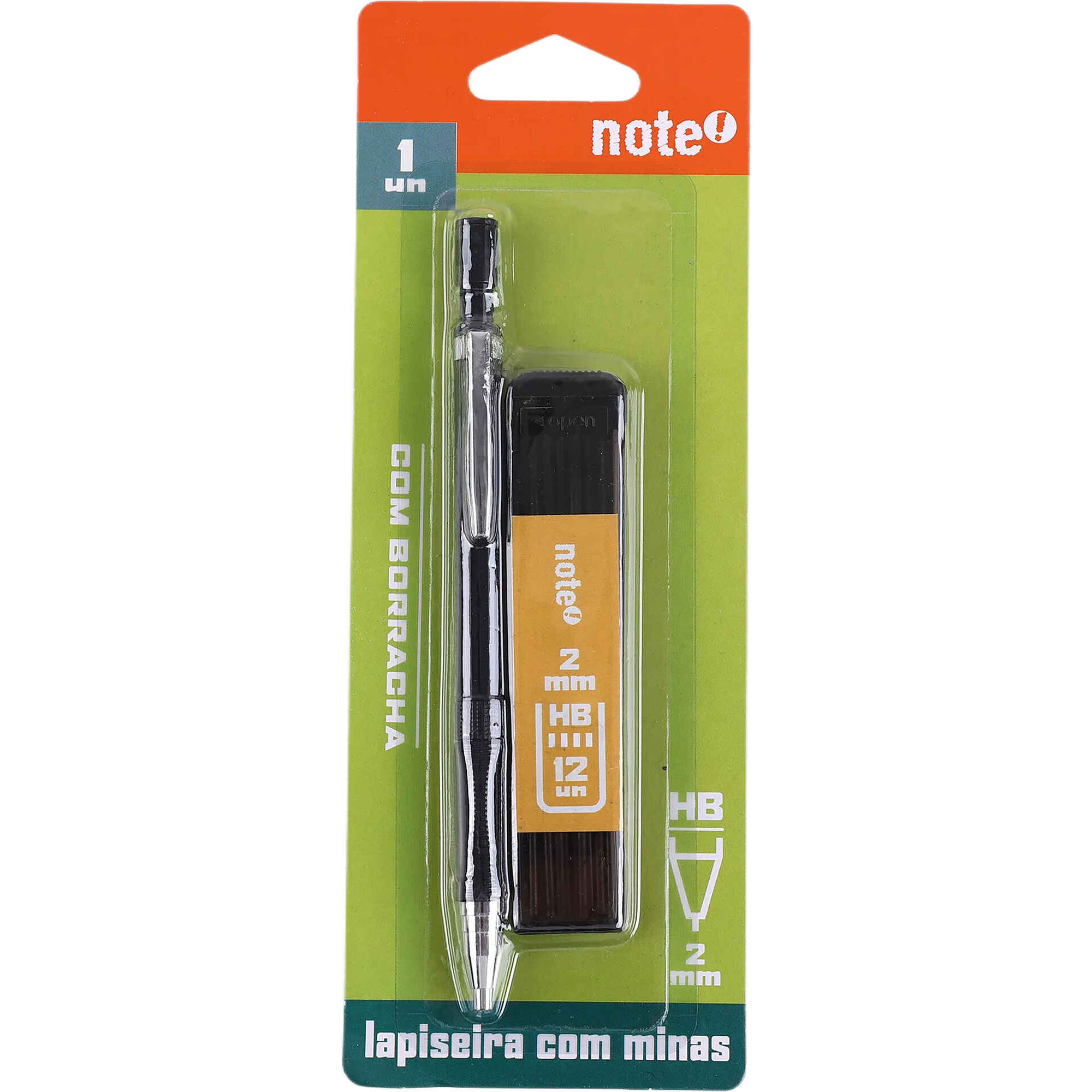 Lapiseira 2mm e 12 Minas Note!