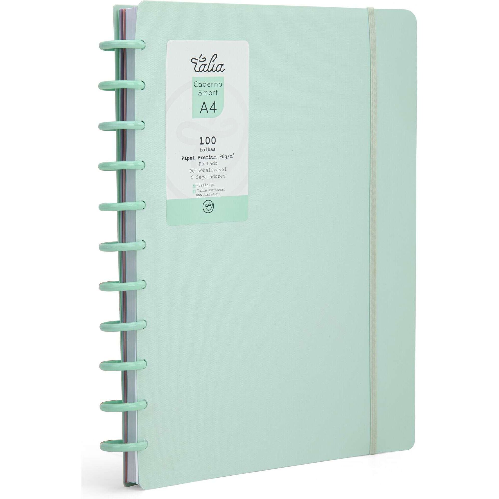 Caderno Smart Espiral A4 Pautado Azul