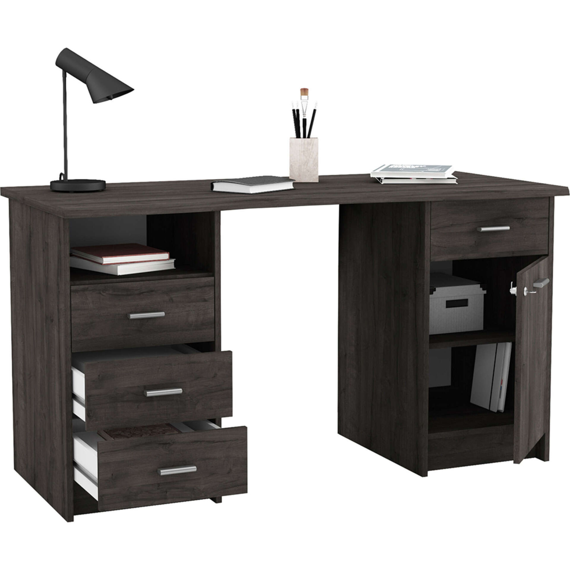 Secret&aacute;ria 135x58x74cm Preta M&oacute;naco