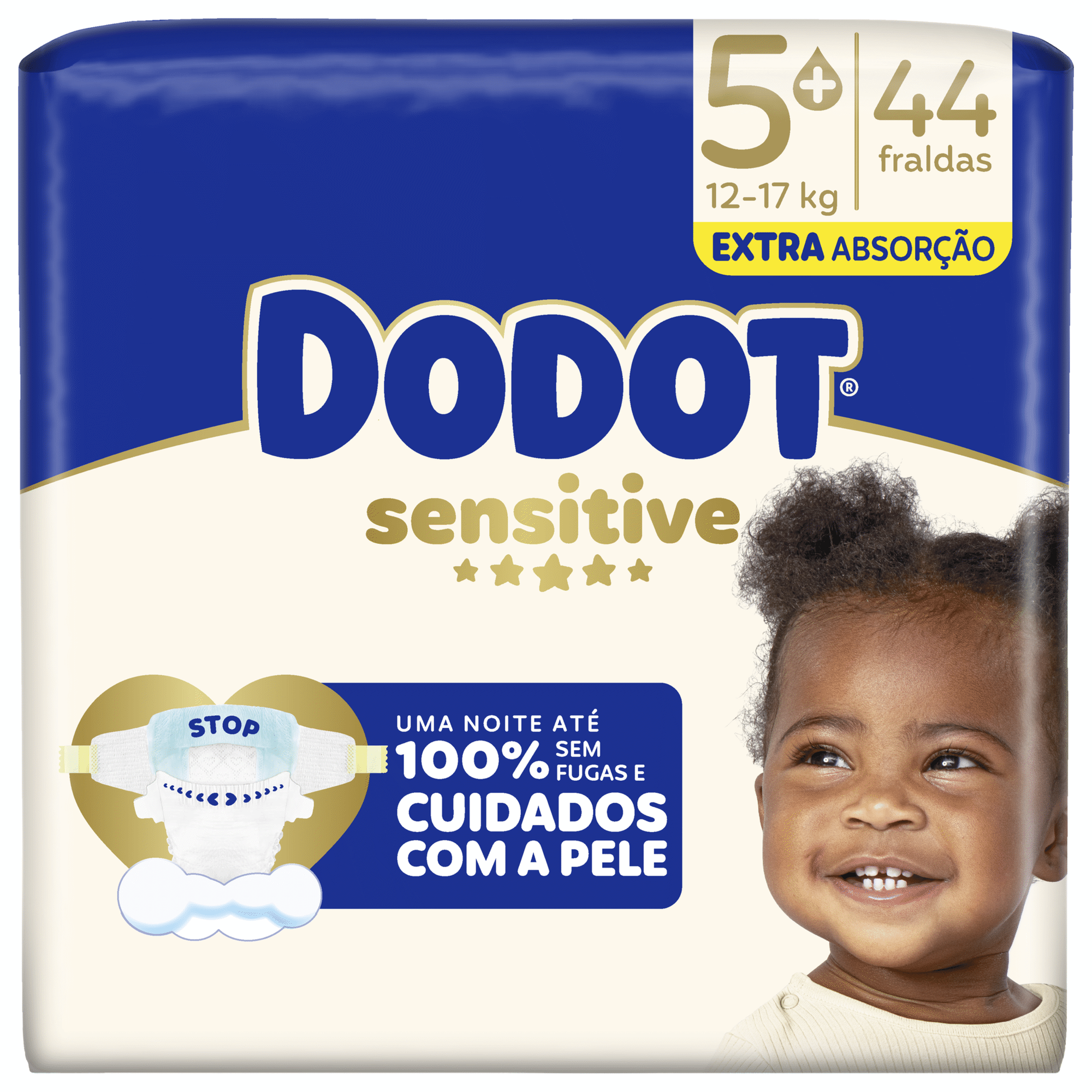 Fraldas Sensitive Extra 12-17kg T5+ Dodot
