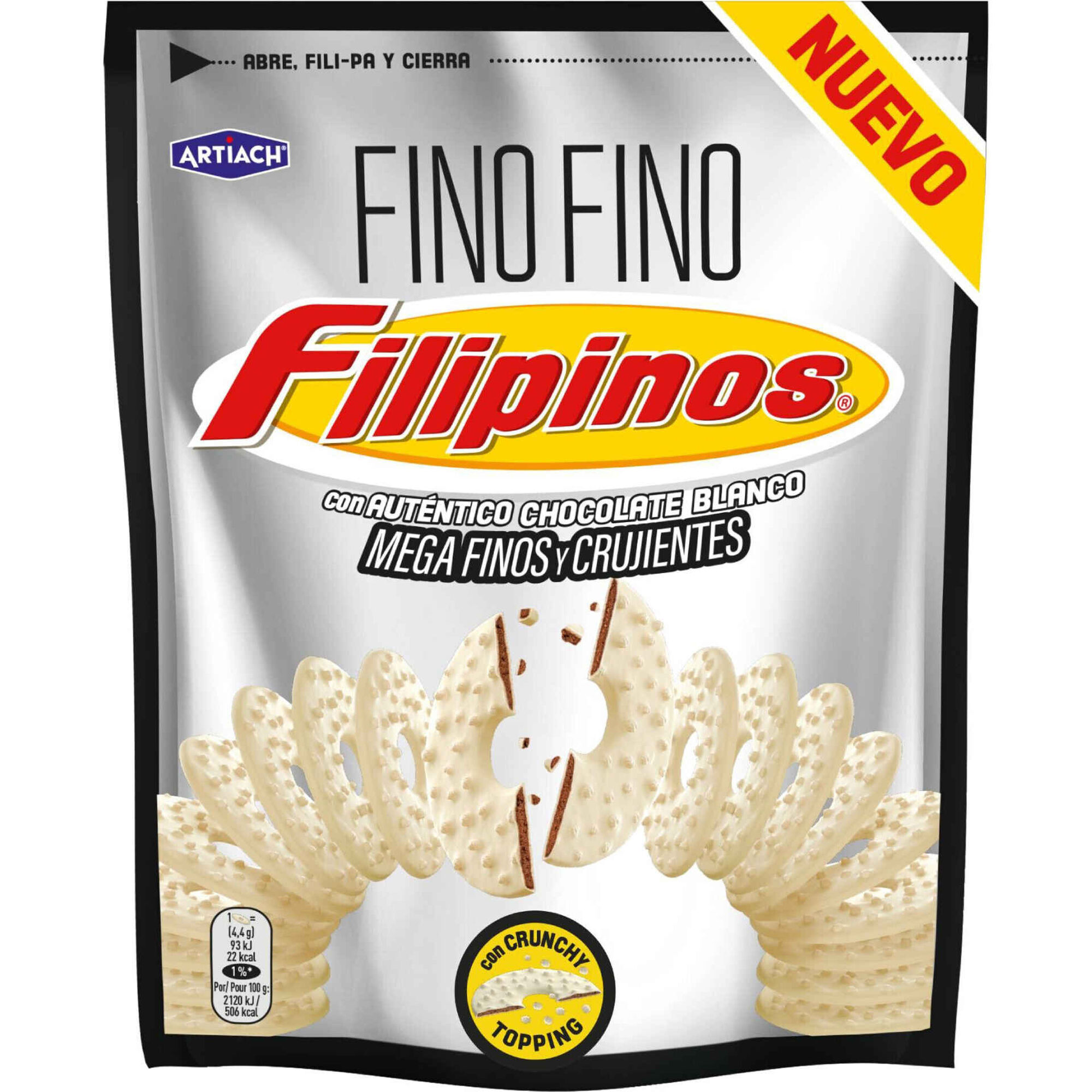 Bolacha Fina de Chocolate Branco Filipinos