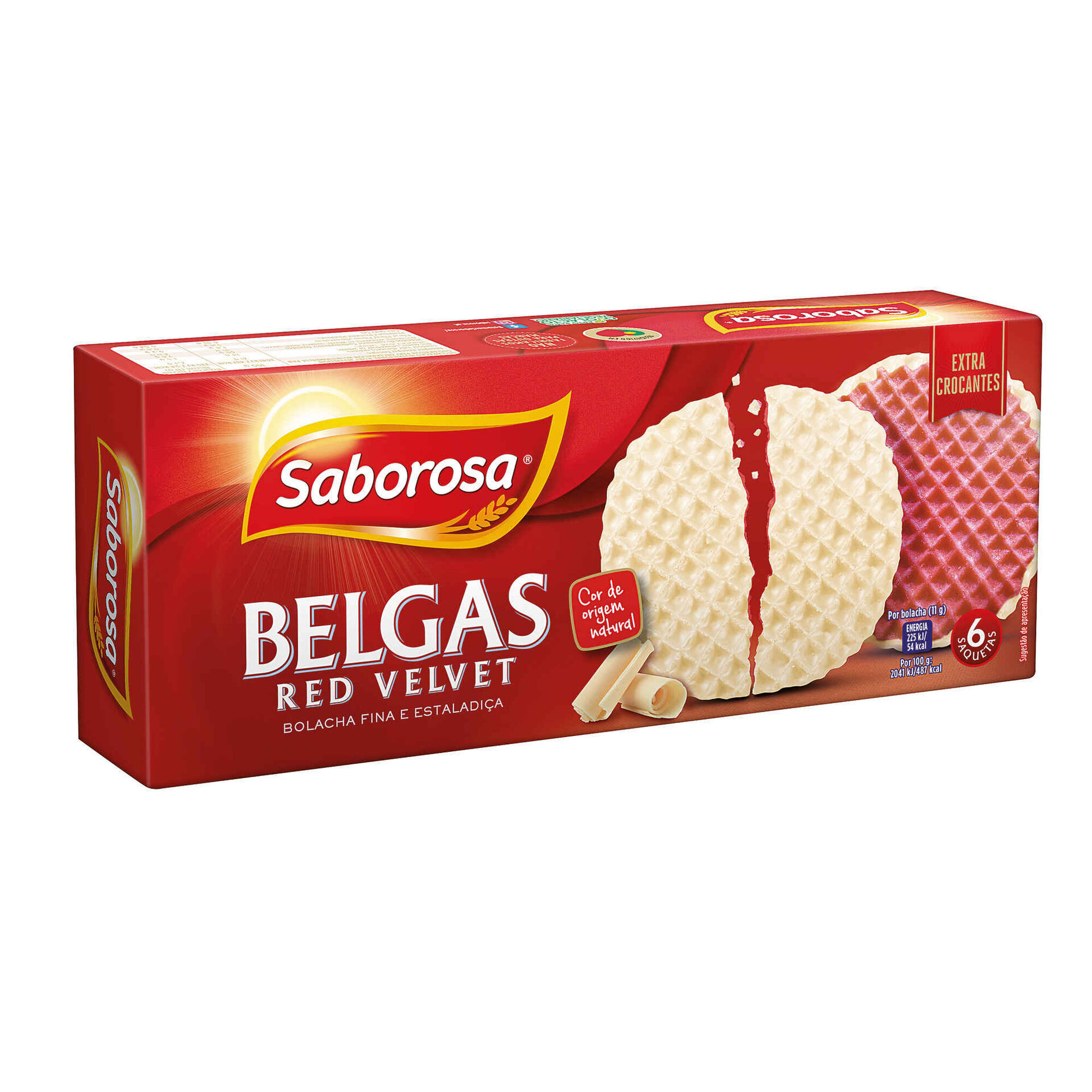 Bolachas Belgas Cobertas com Red Velvet