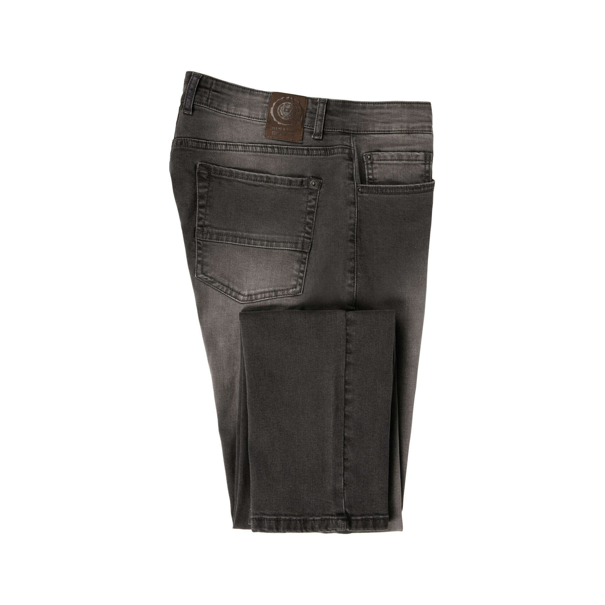 Jeans Slim Straight Cinza Homem