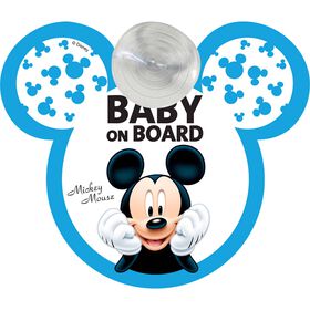 Sinal Baby on Board com Ventosa para Janela Auto Mickey