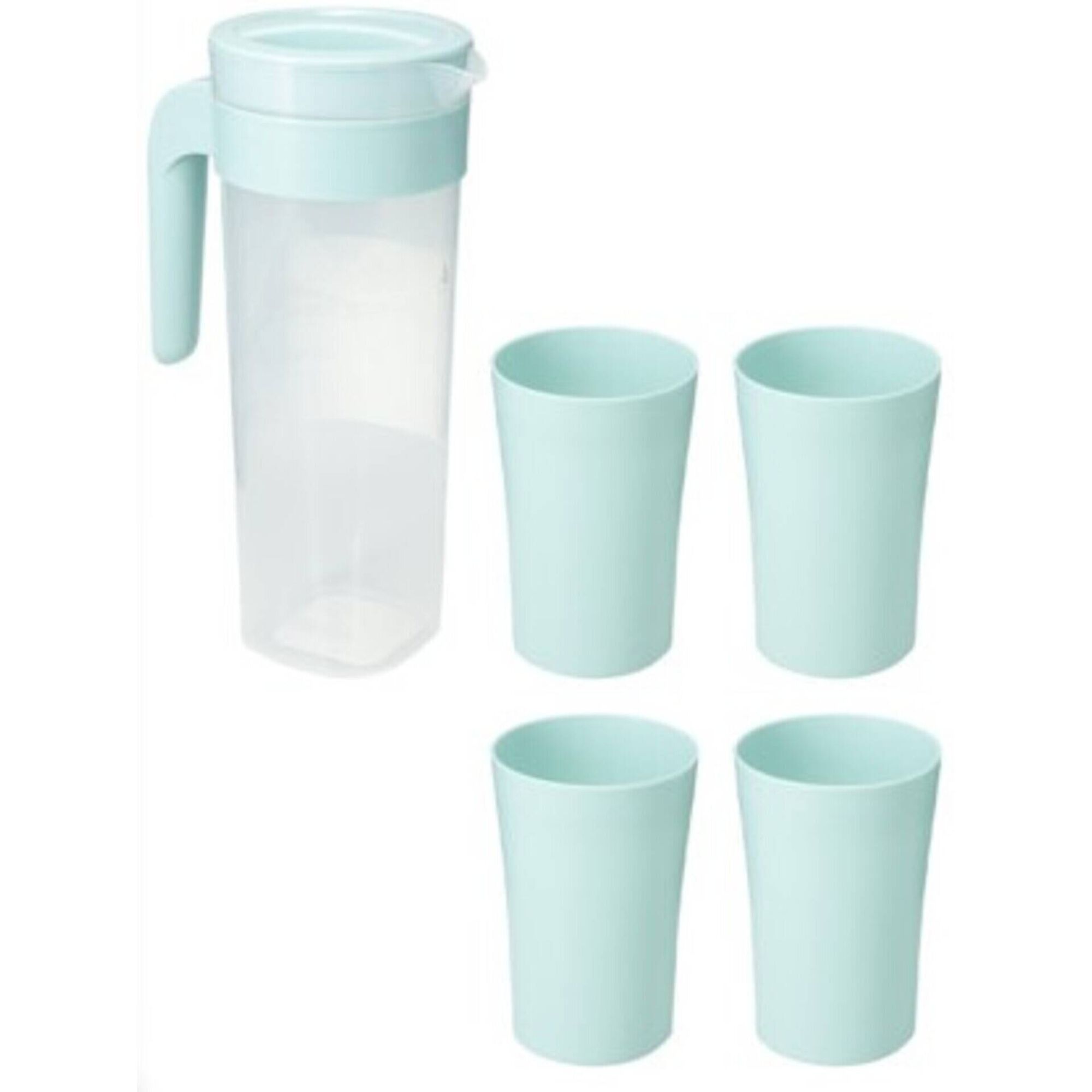 Conjunto Jarro e 4 Copos Bazar&atilde;o