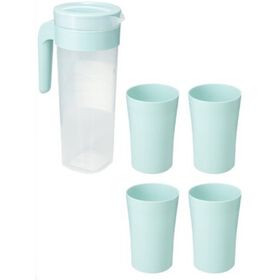Conjunto Jarro e 4 Copos Bazar&atilde;o