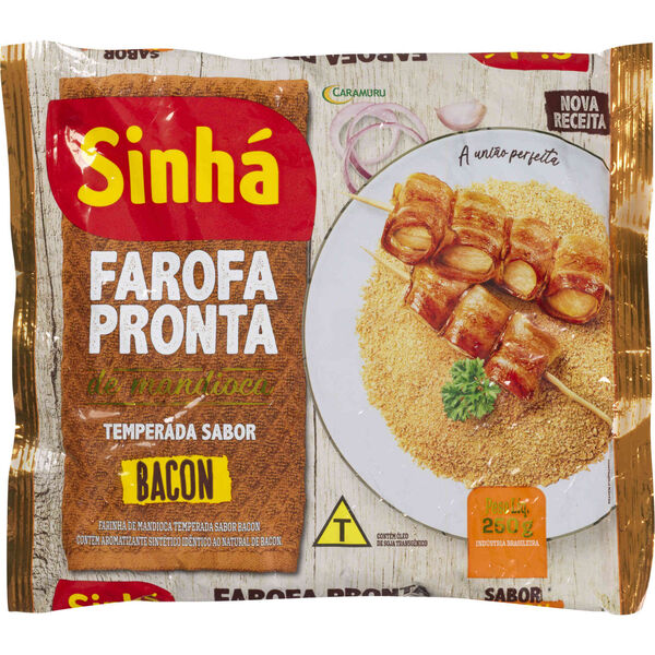 Farofa Pronta Sabor Bacon Sinhá